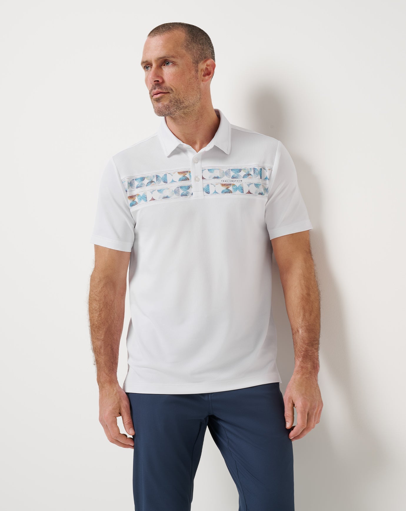 Men|Golf Good Good Chest Stripe Polo