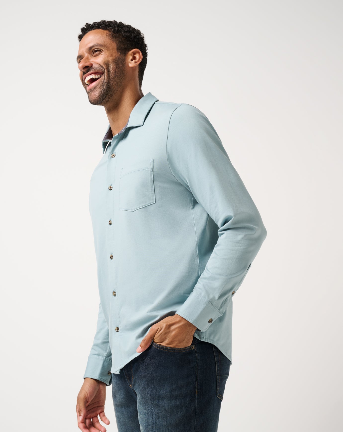 Men Comfortknit TM Social Club Button-Up