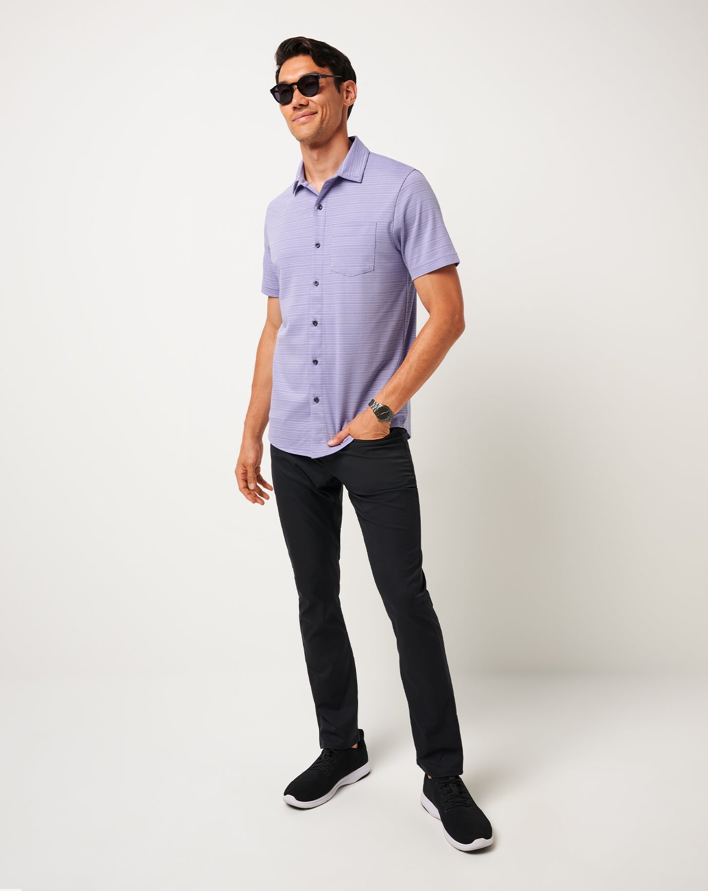 Men Knit Trip To The City Button-Up