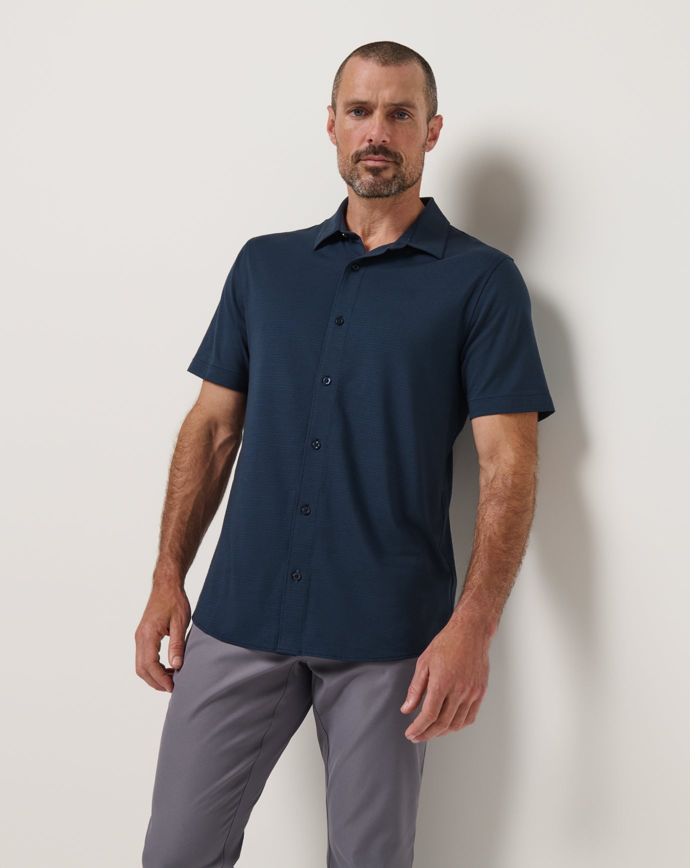 Men The Heater Button-Up