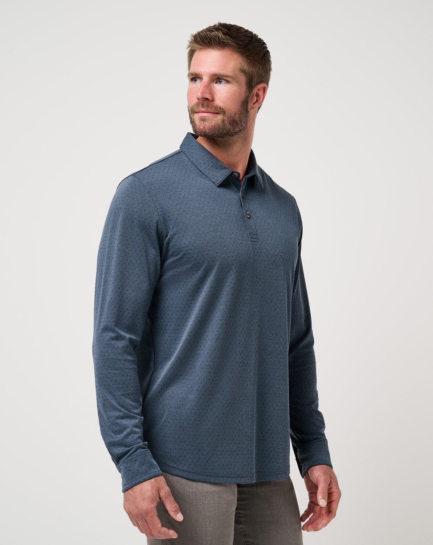 Men Handsome Town Long Sleeve Polo
