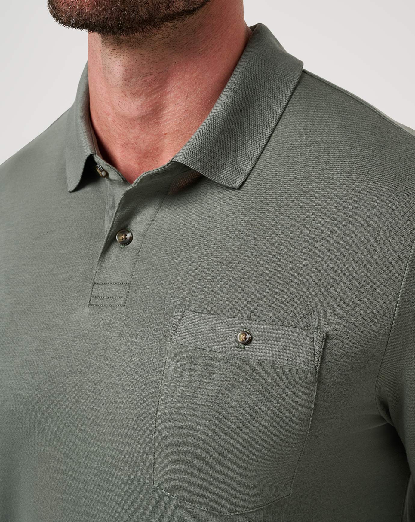 Men December First Long Sleeve Polo