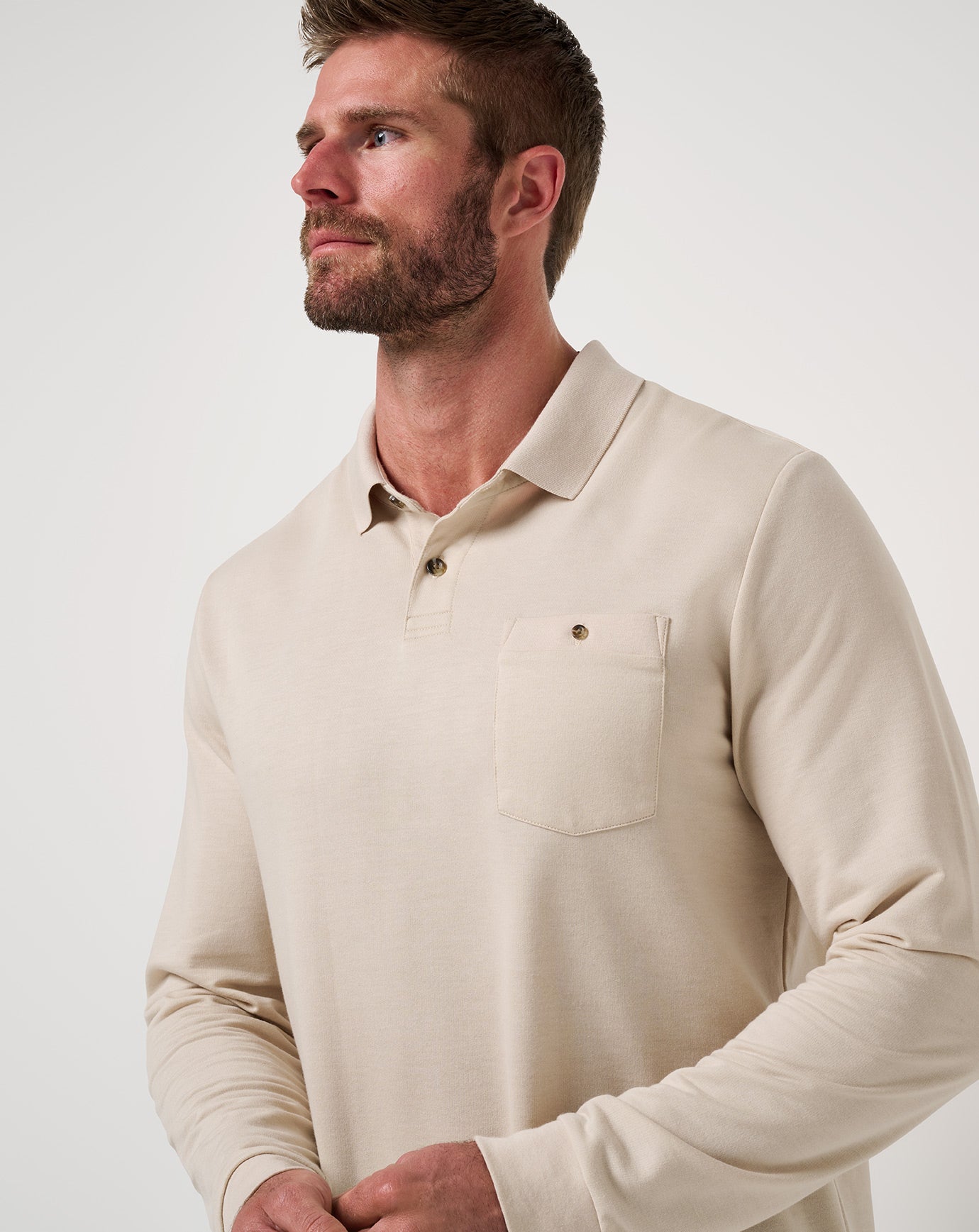 Men December First Long Sleeve Polo