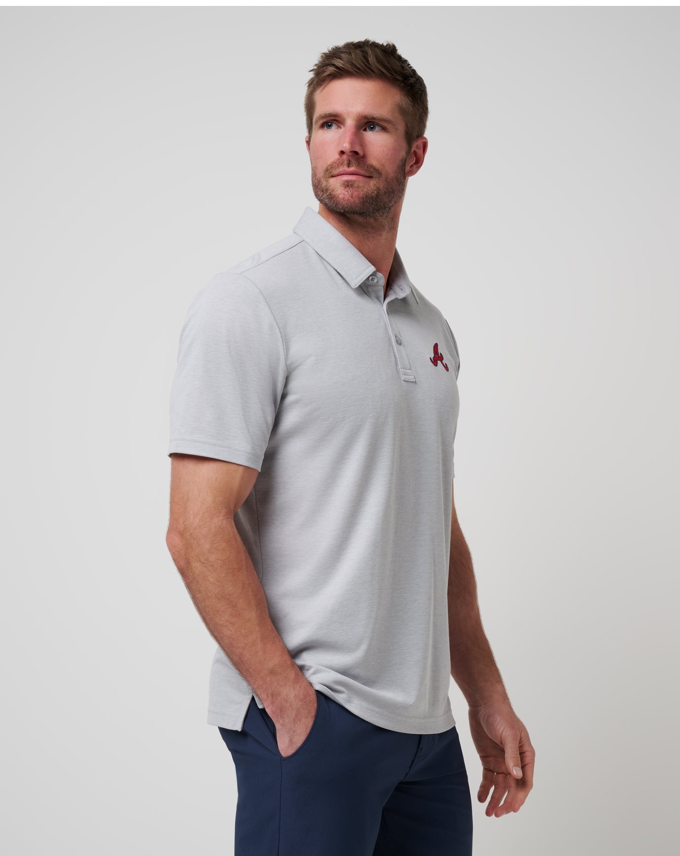 Men|New Atlanta Braves Playoff Pitch Polo