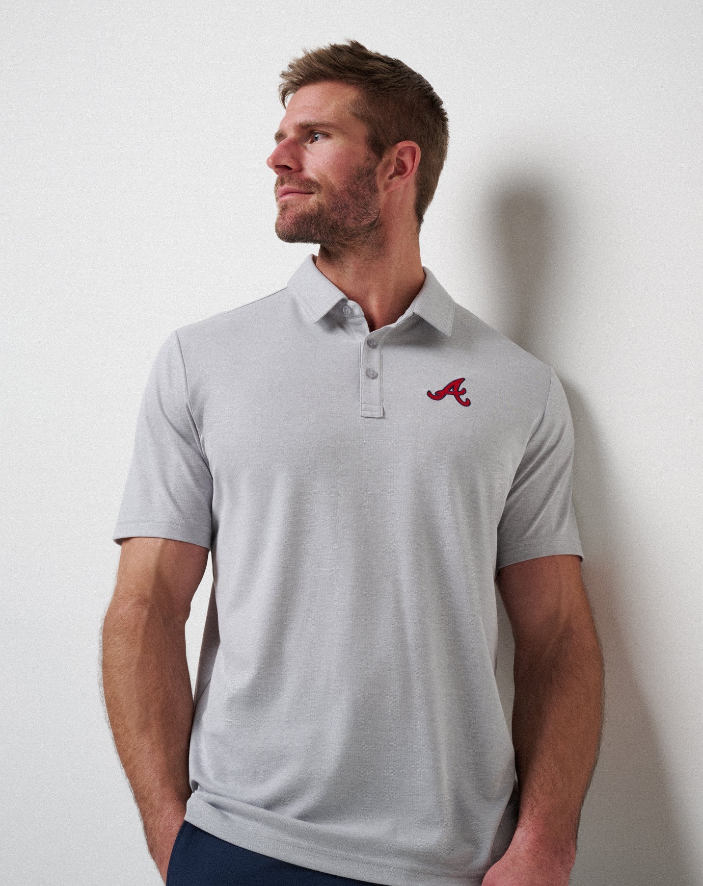 Men|New Atlanta Braves Playoff Pitch Polo