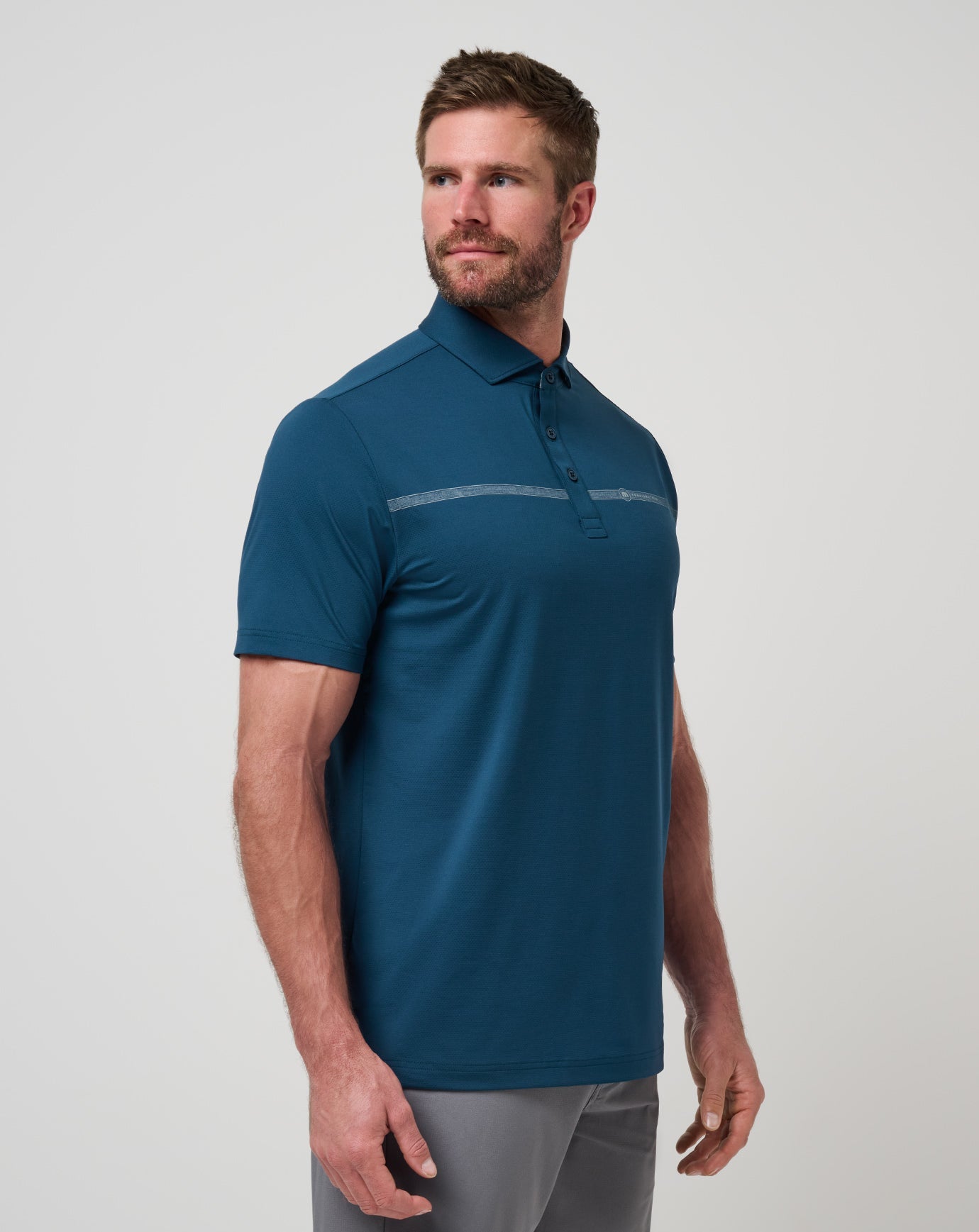 Men Heater Pro Chest Stripe Polo