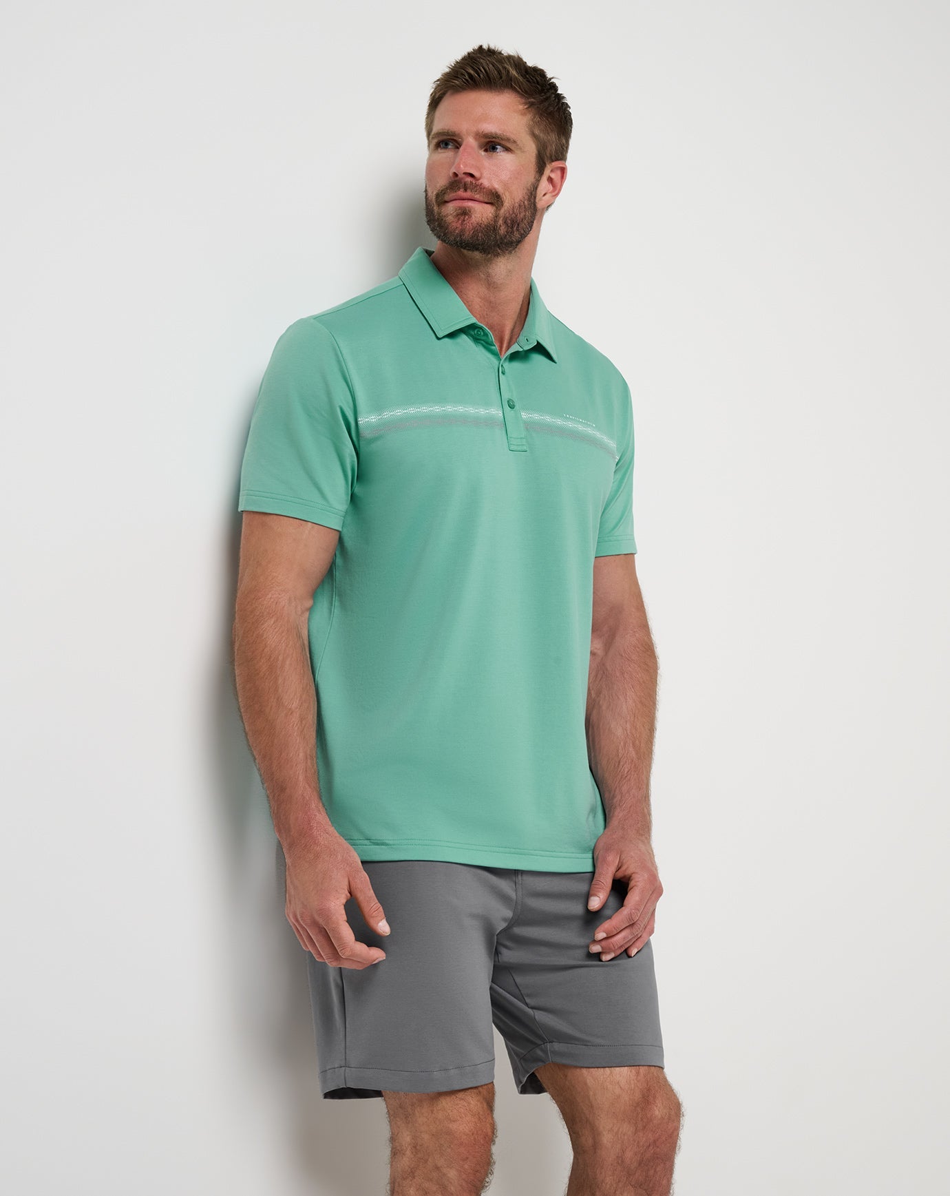 Men|Golf Featherweight Chest Stripe Polo