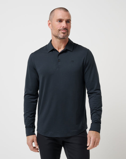 Men Featherweight Long Sleeve Polo