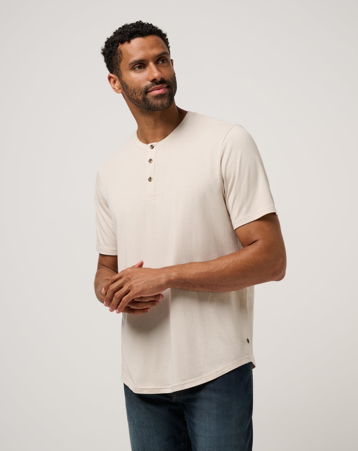 Men Cloud Henley Tee