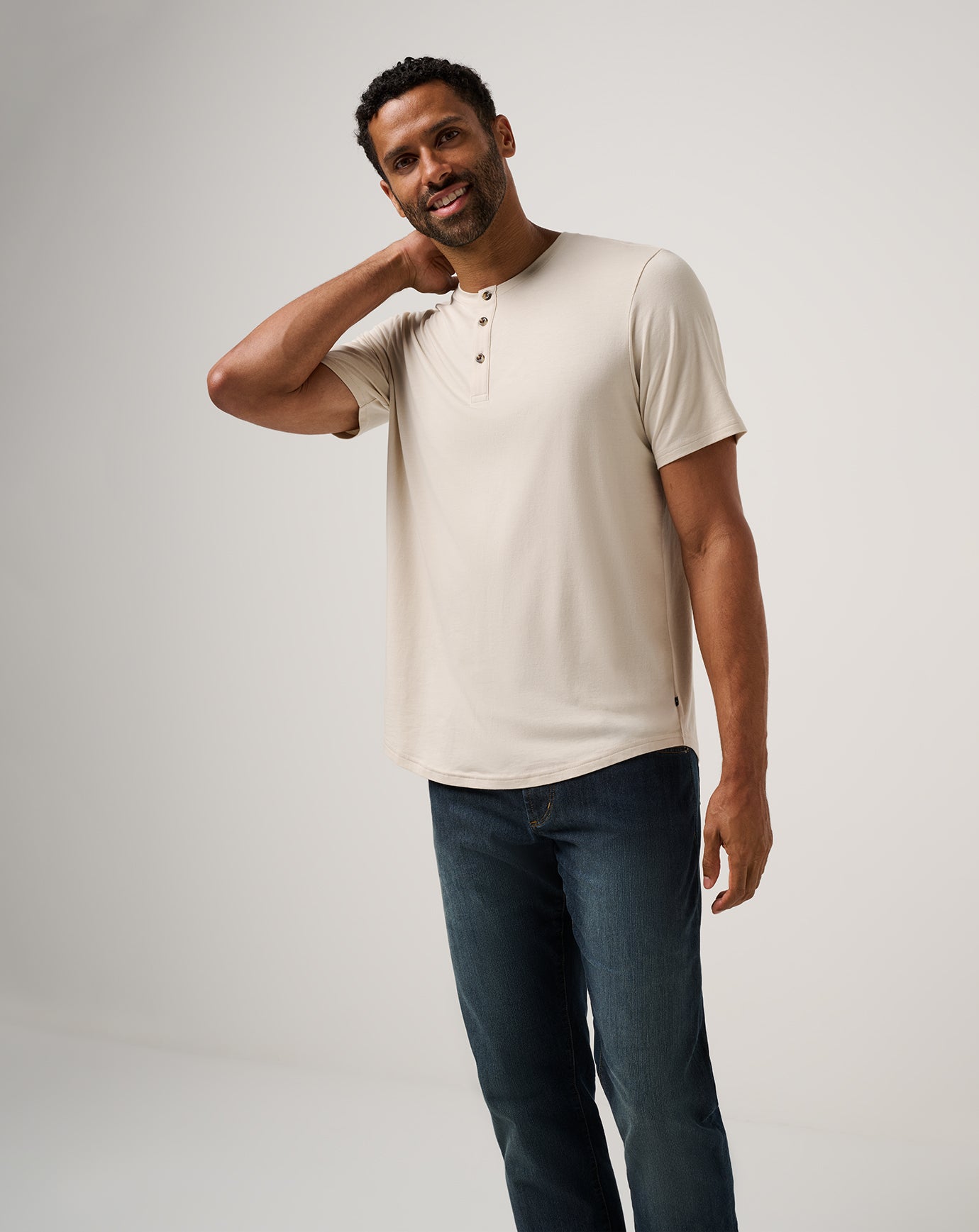 Men Cloud Henley Tee
