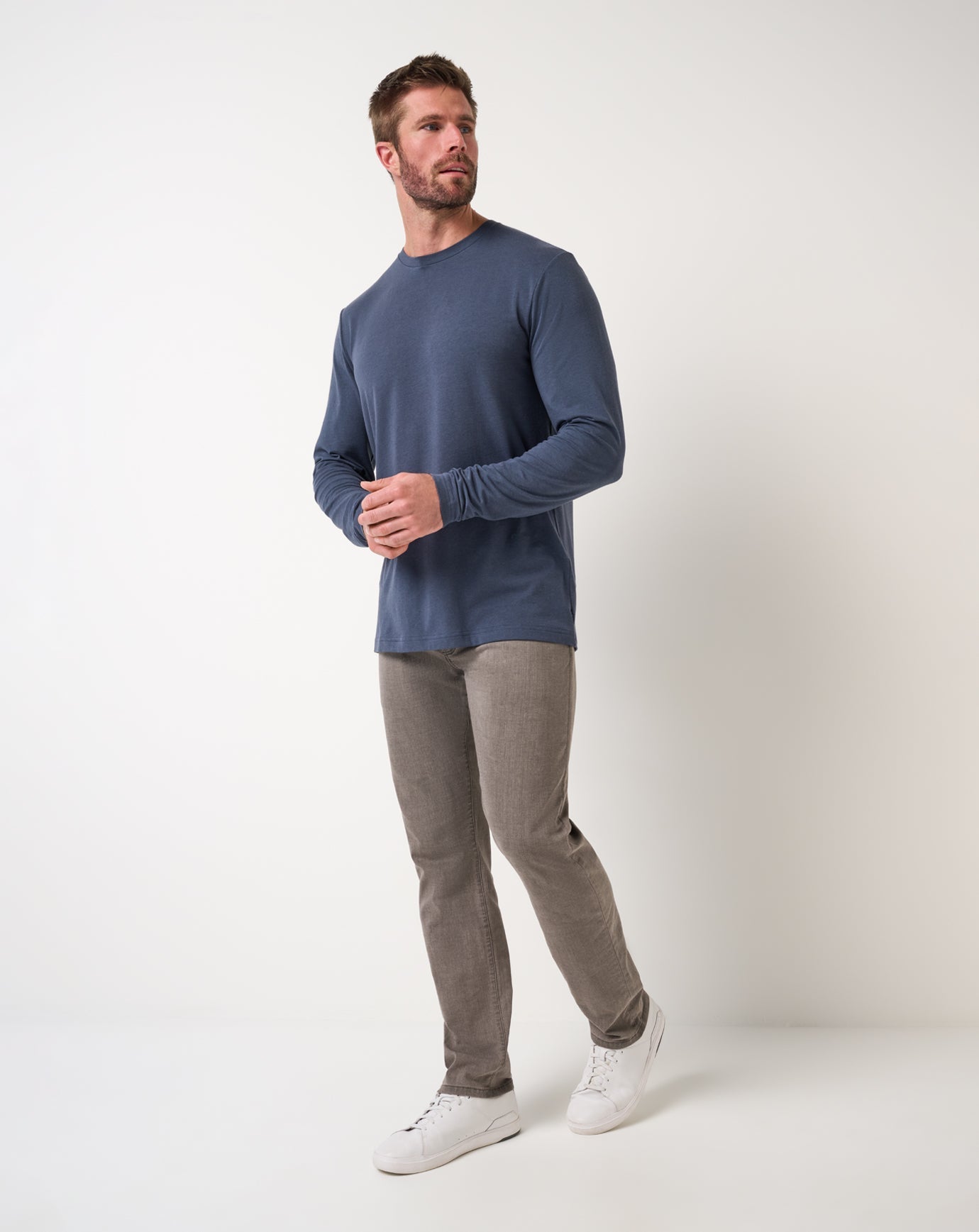 Men Cloud Crew Long Sleeve Tee