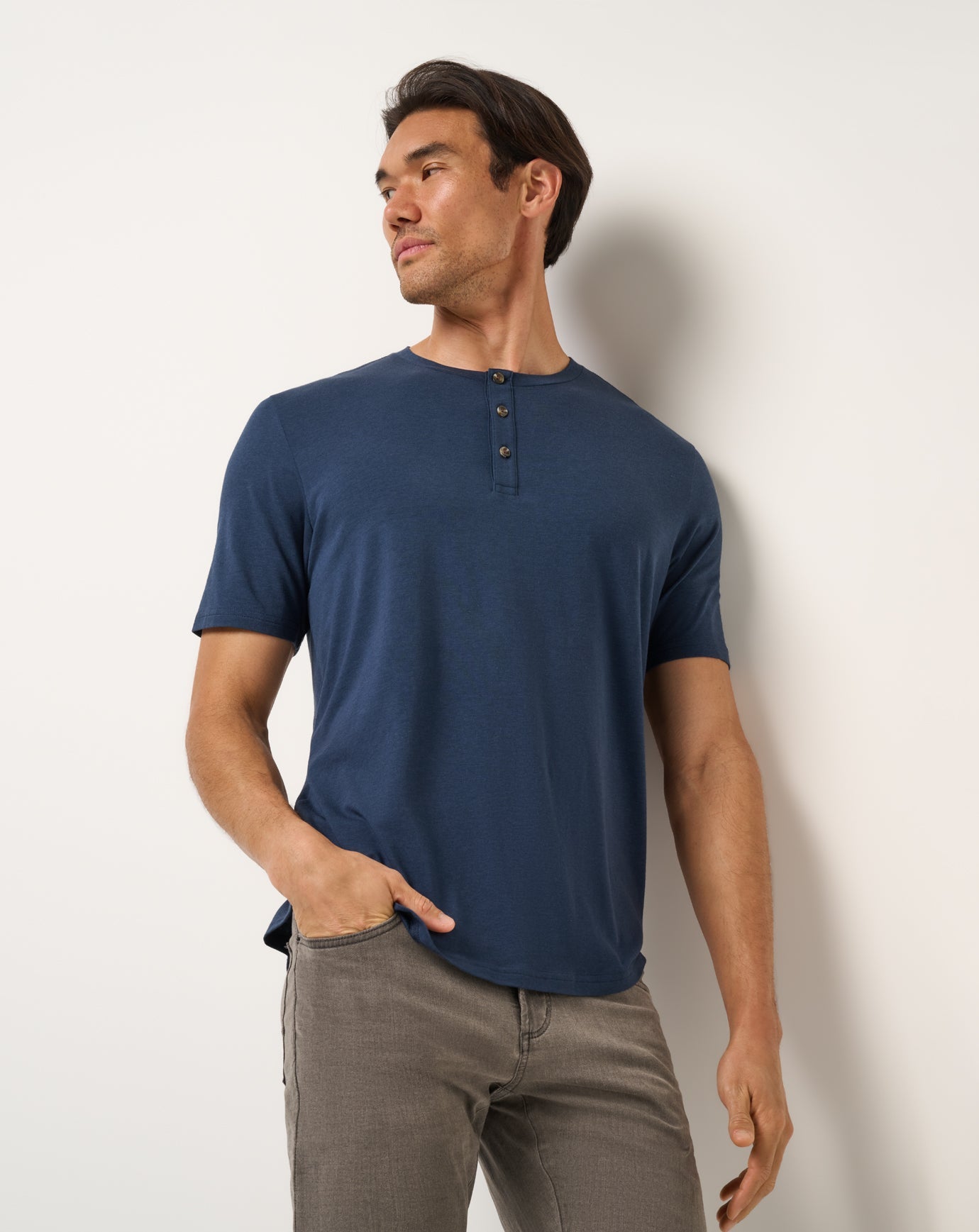 Men Cloud Henley Tee