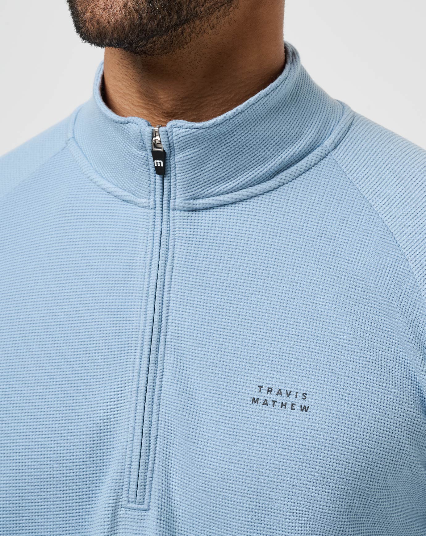 Men|Golf Performance Waffle Quarter Zip