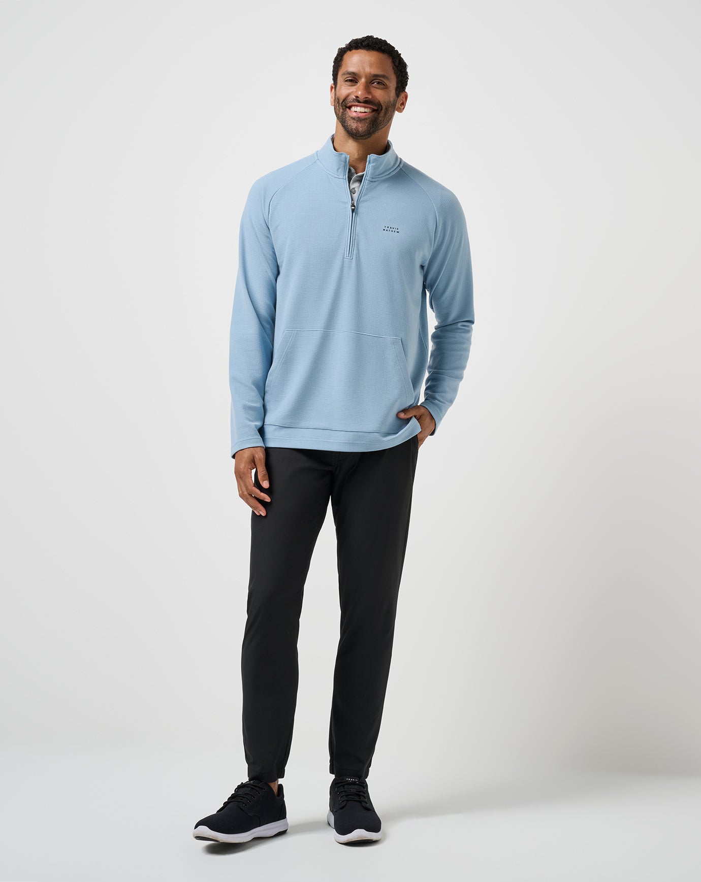 Men|Golf Performance Waffle Quarter Zip