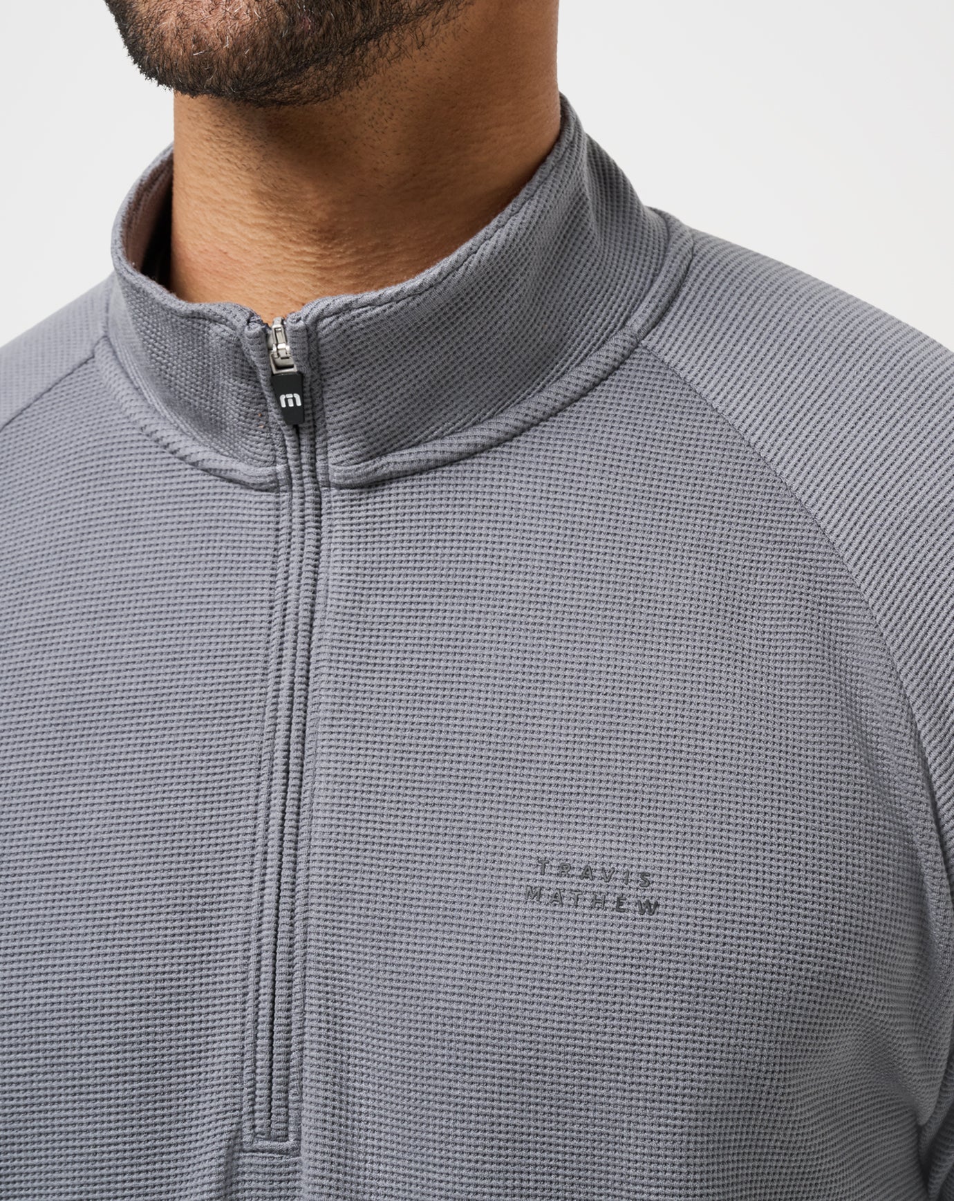 Men|Golf Performance Waffle Quarter Zip