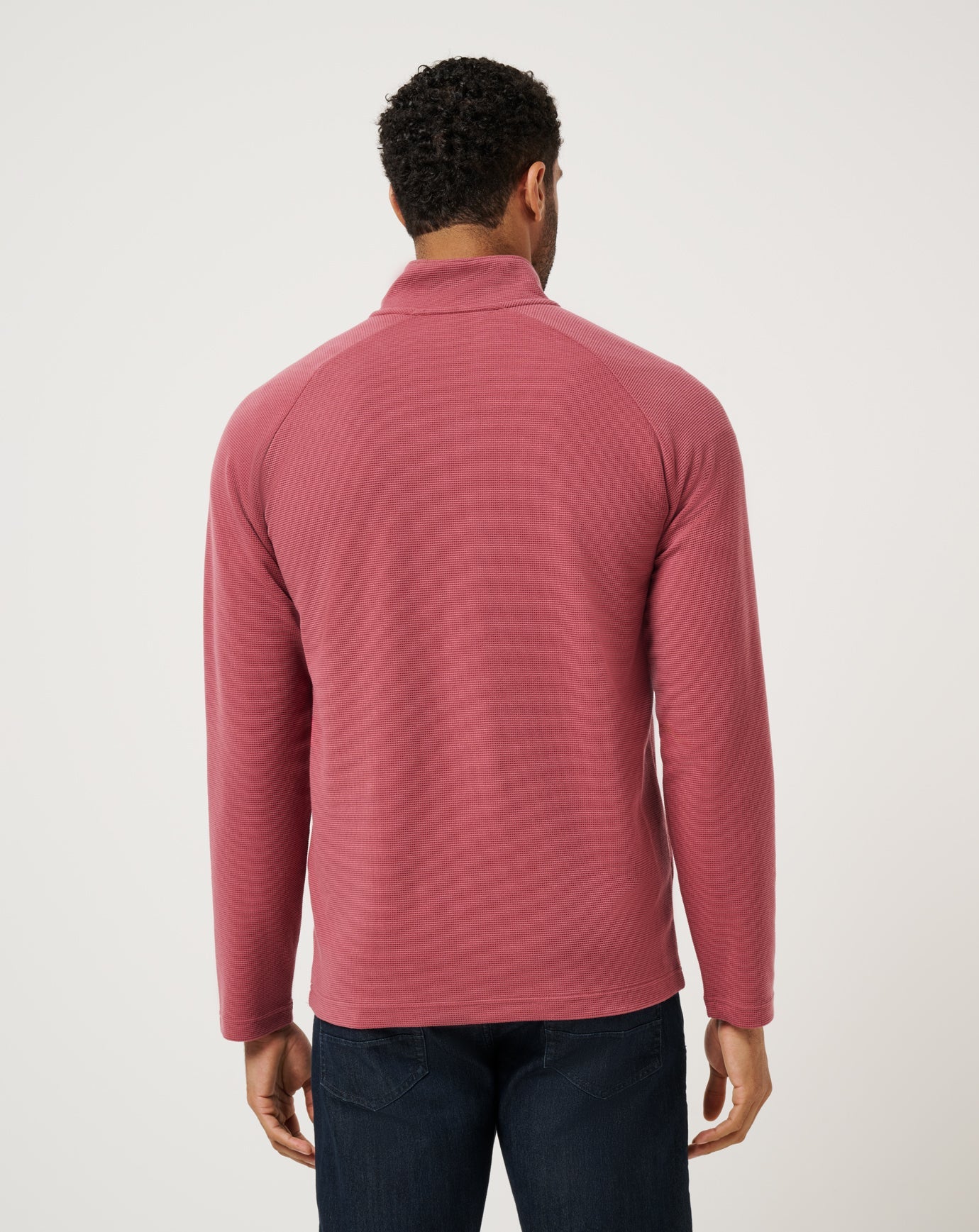 Men|Golf Performance Waffle Quarter Zip