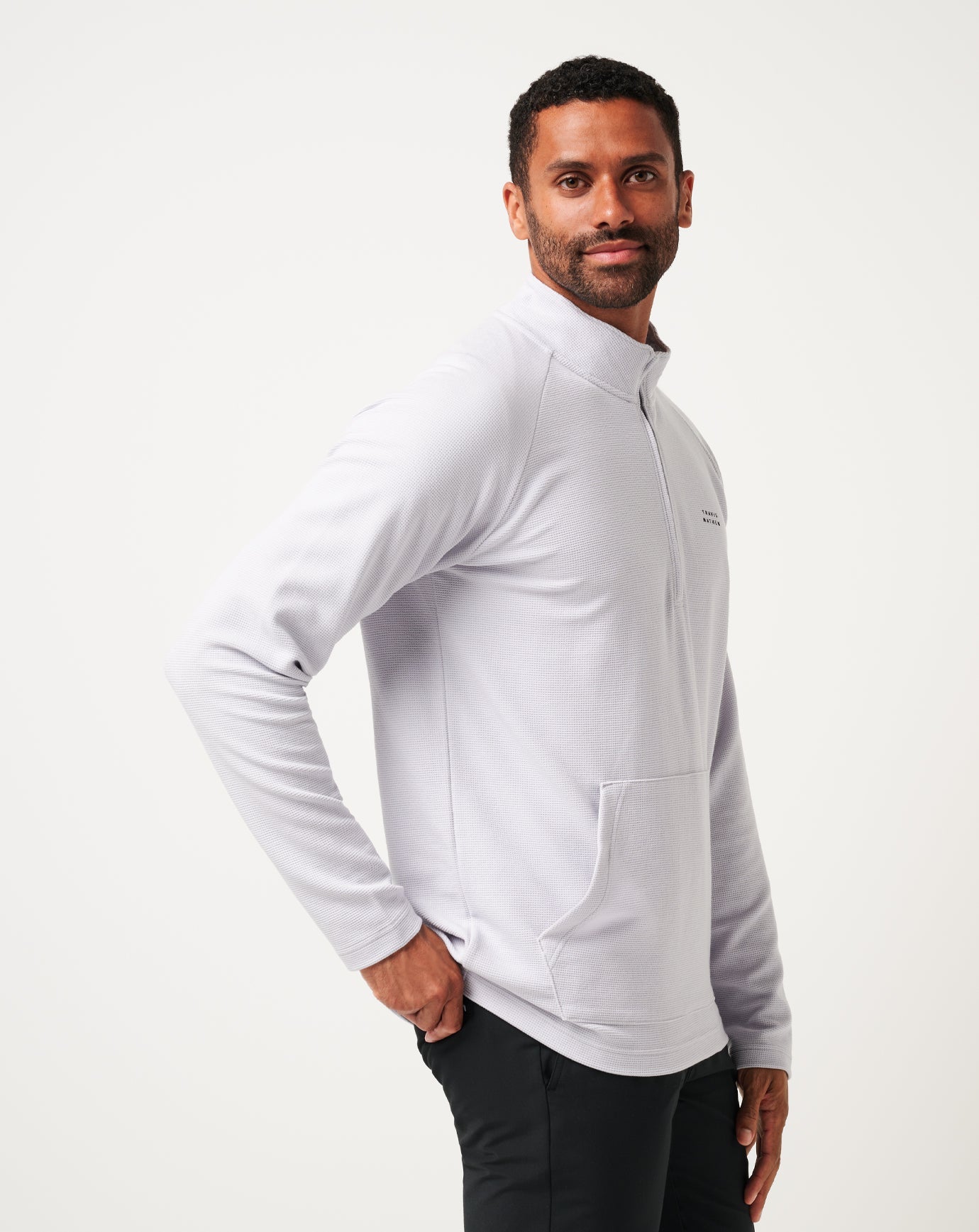 Men|Golf Performance Waffle Quarter Zip