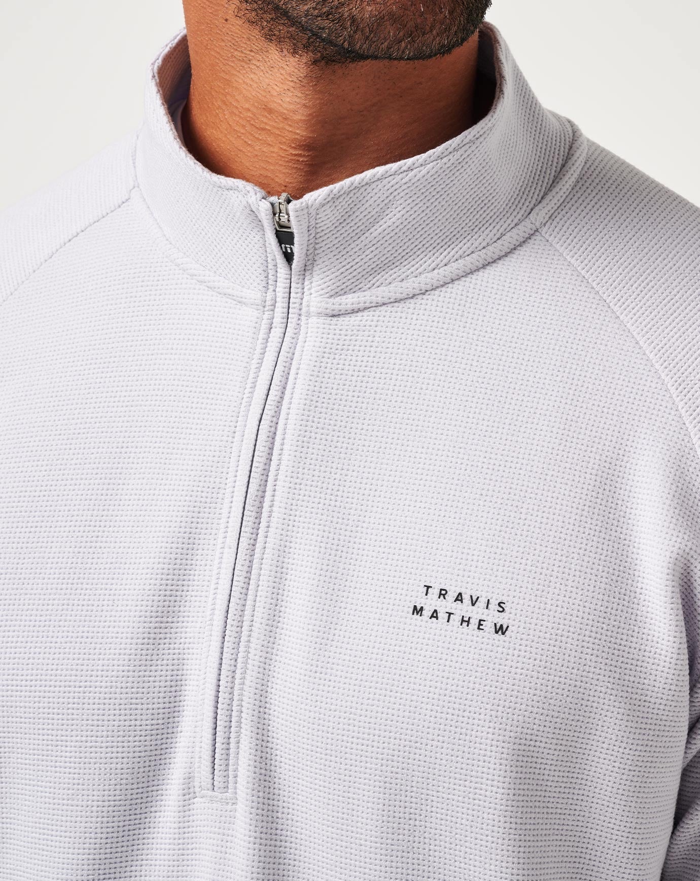 Men|Golf Performance Waffle Quarter Zip