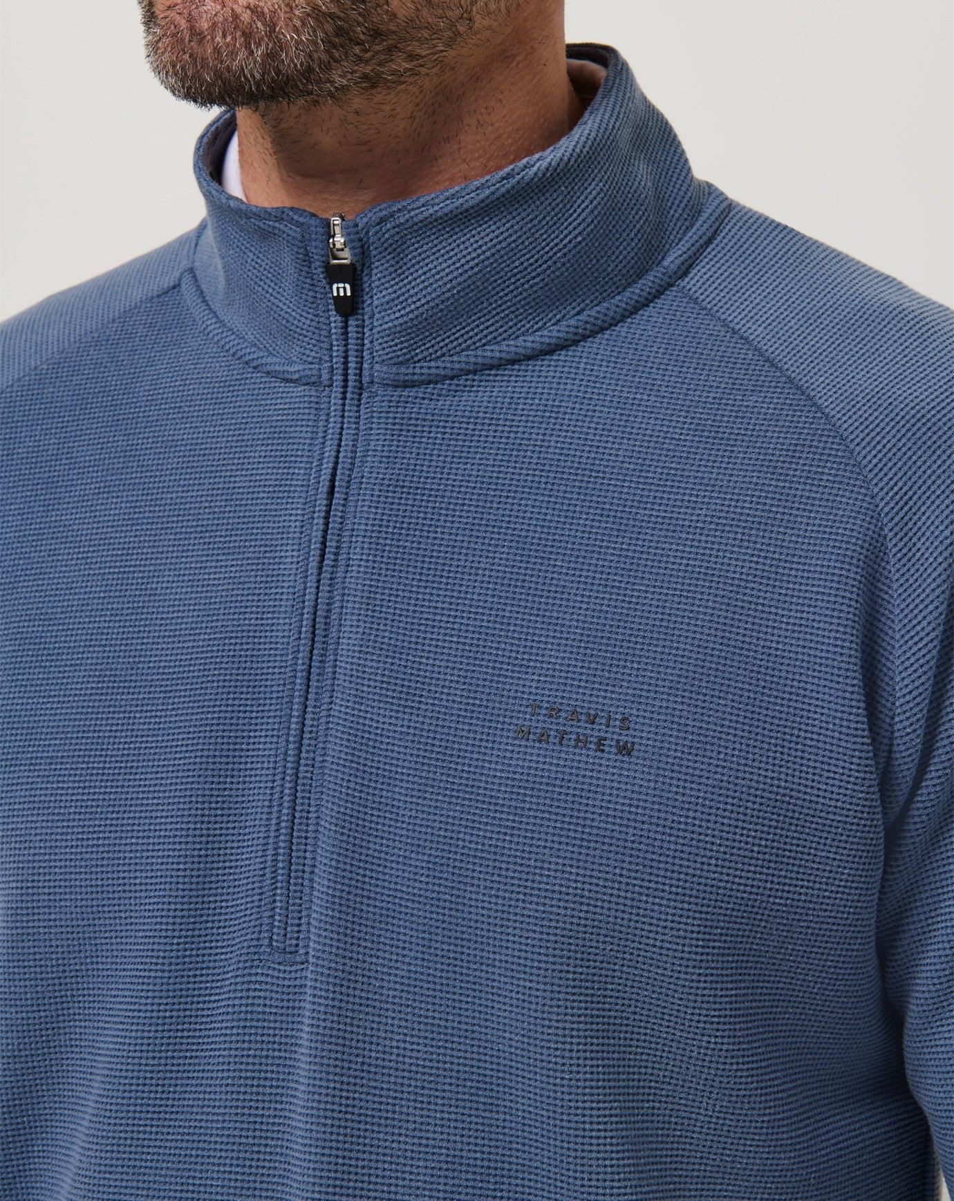 Men|Golf Performance Waffle Quarter Zip