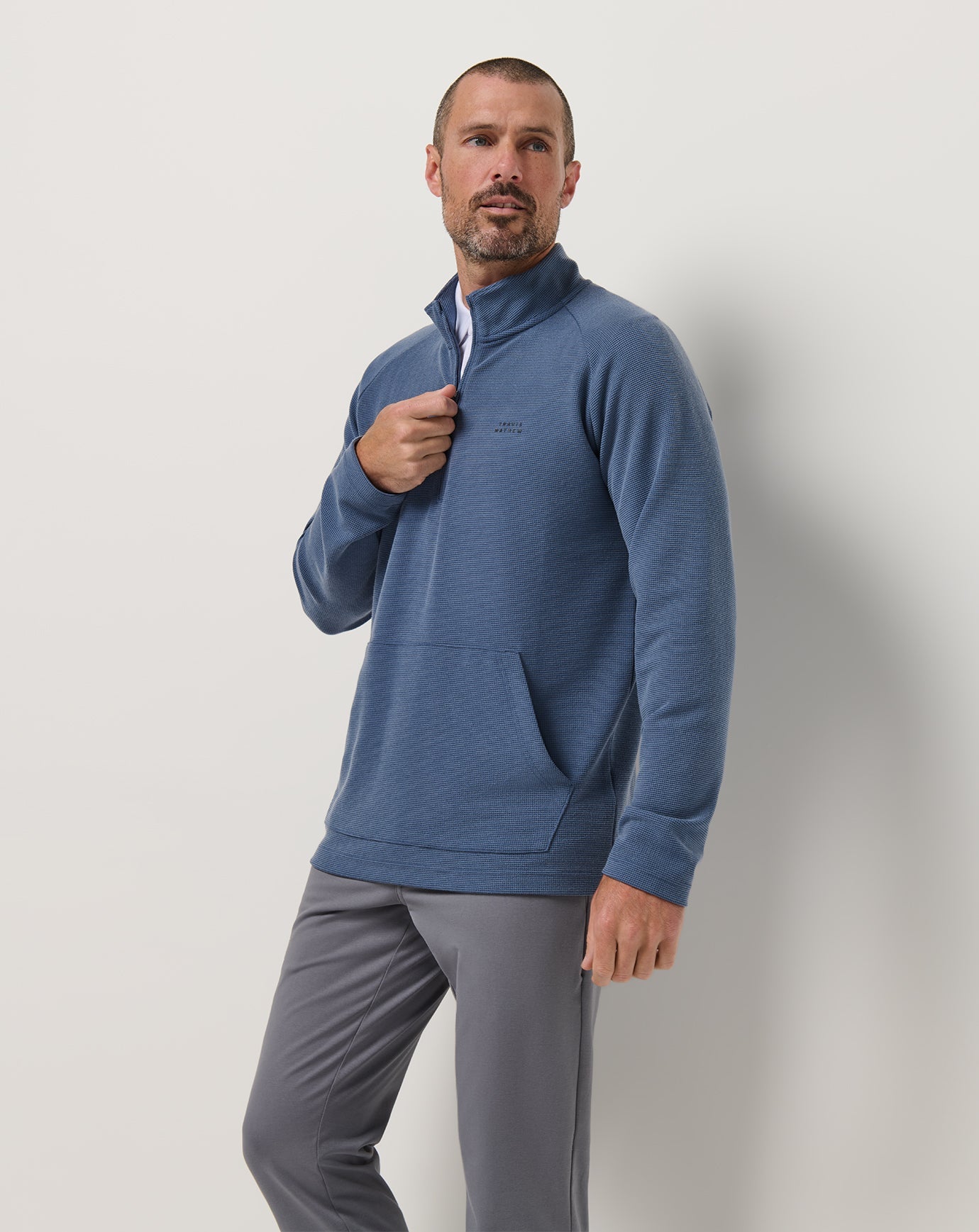 Men|Golf Performance Waffle Quarter Zip