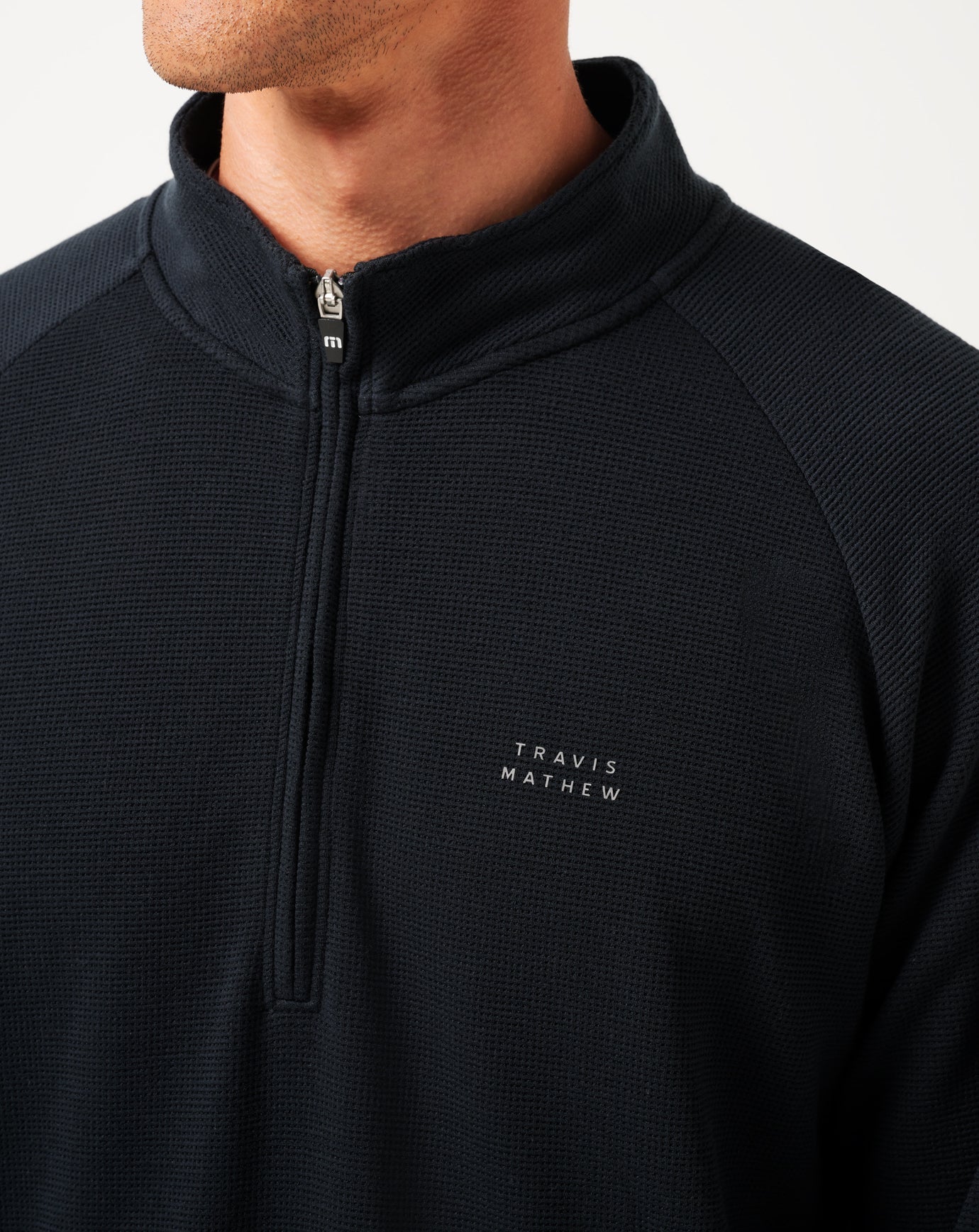 Men|Golf Performance Waffle Quarter Zip