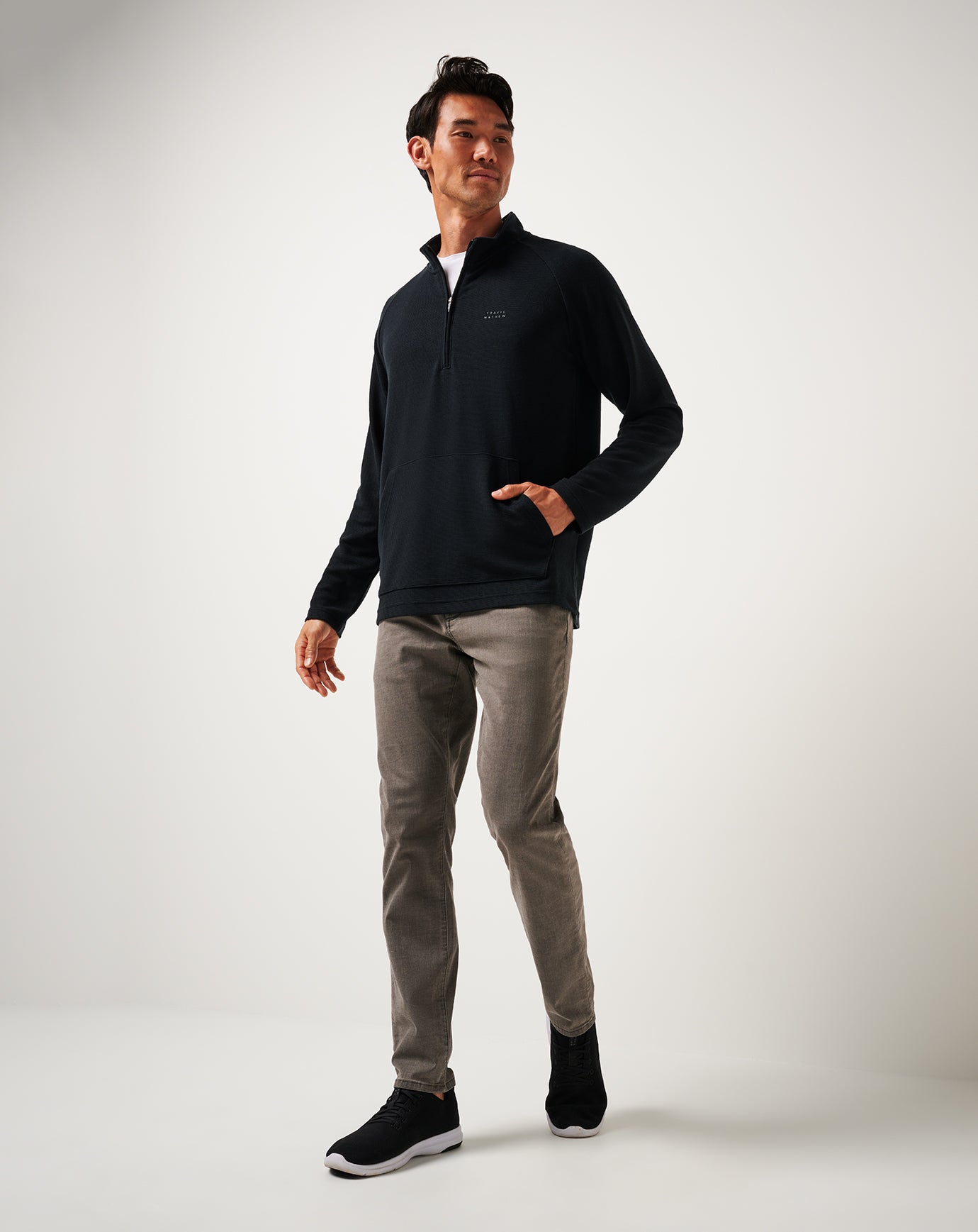 Men|Golf Performance Waffle Quarter Zip