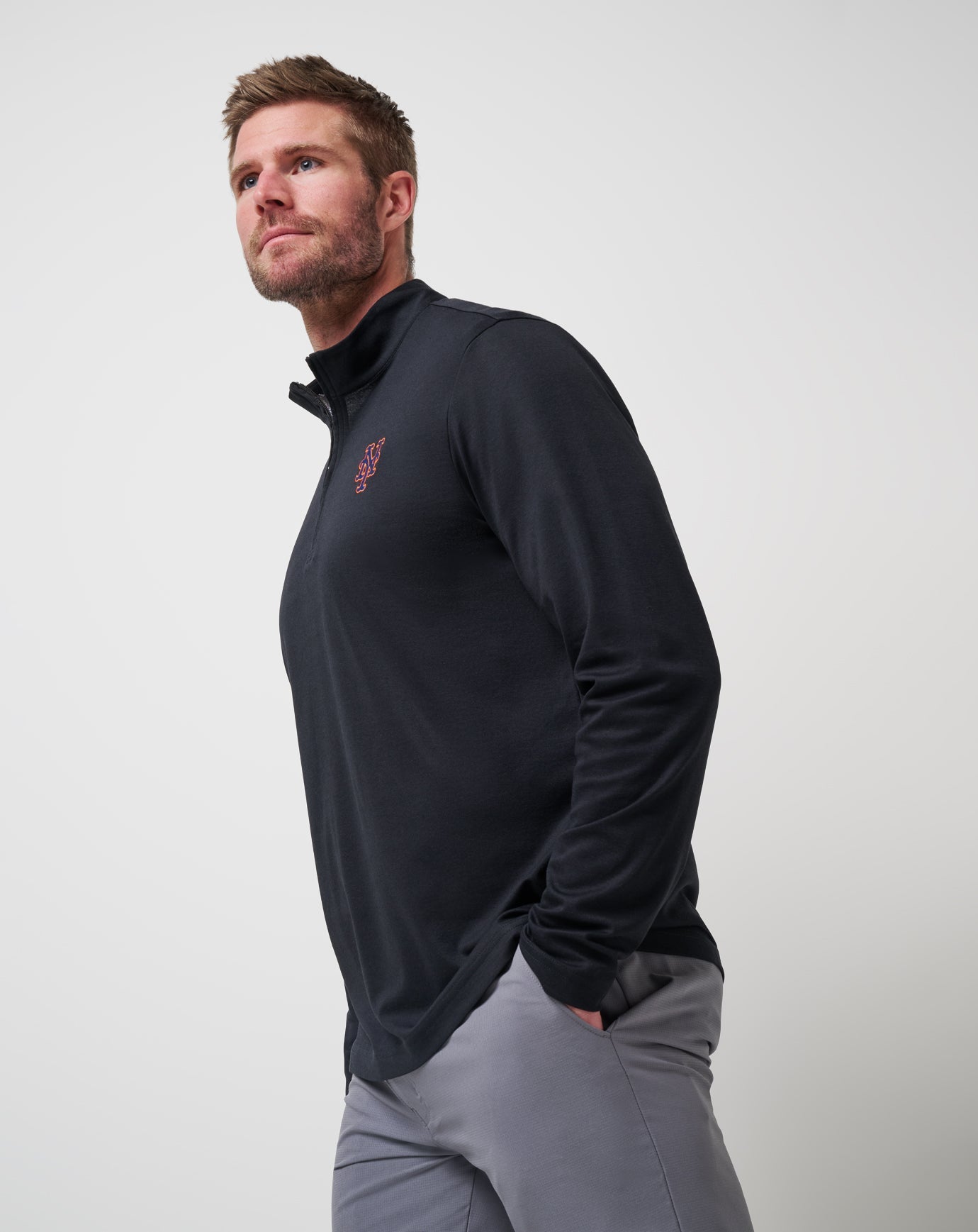 Men|New New York Mets Time To Tailgate Quarter Zip