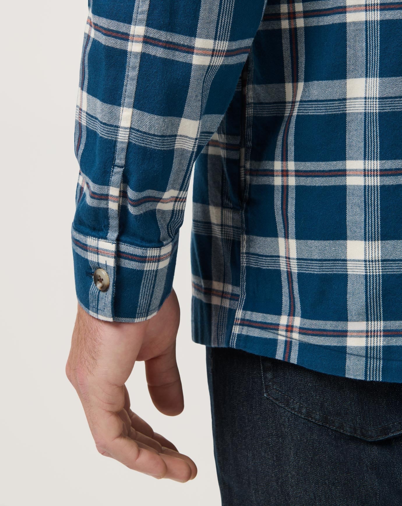 Men Cloud Flannel Hooded Button-Up