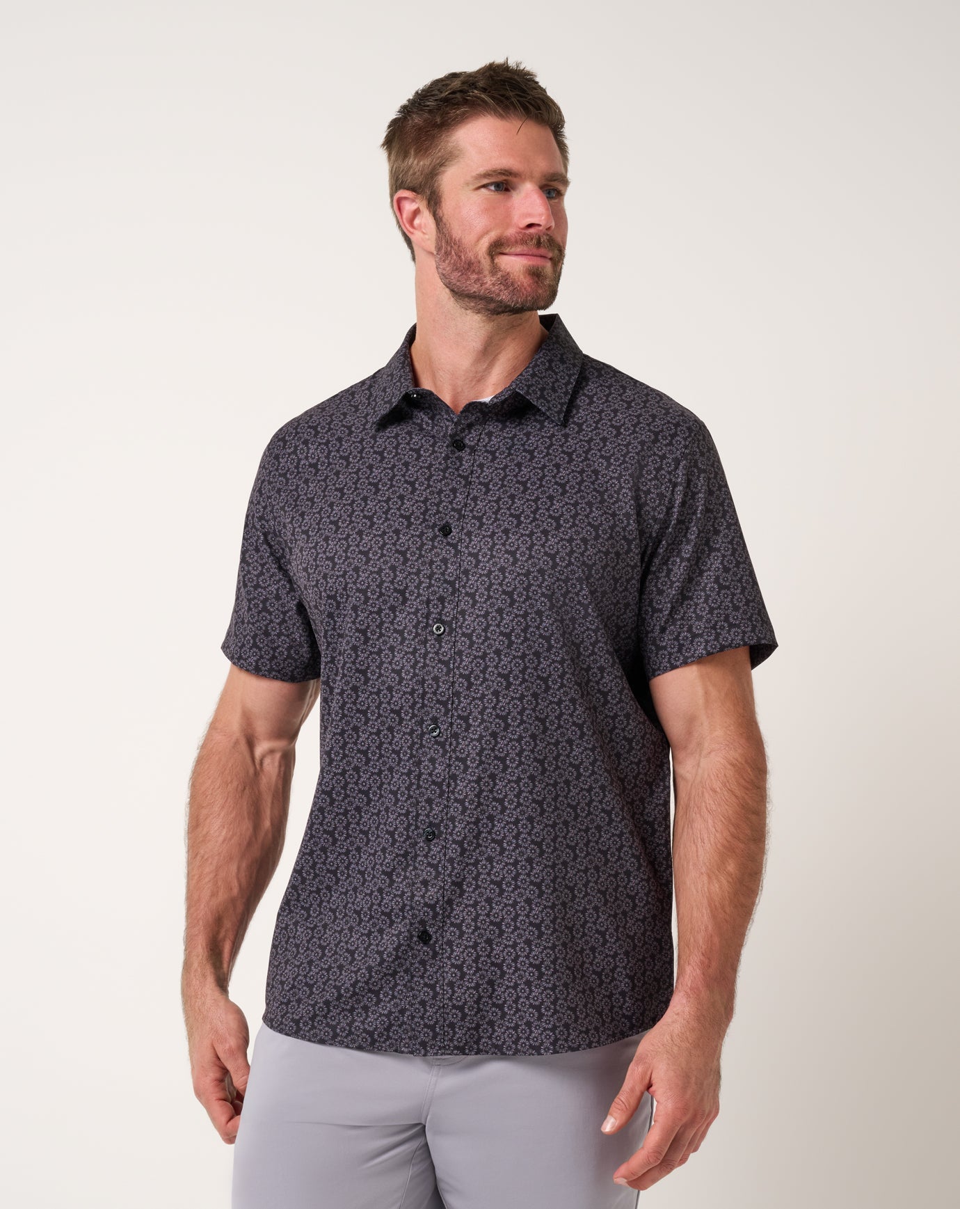 Men Techwoven Sunlight Button-Up
