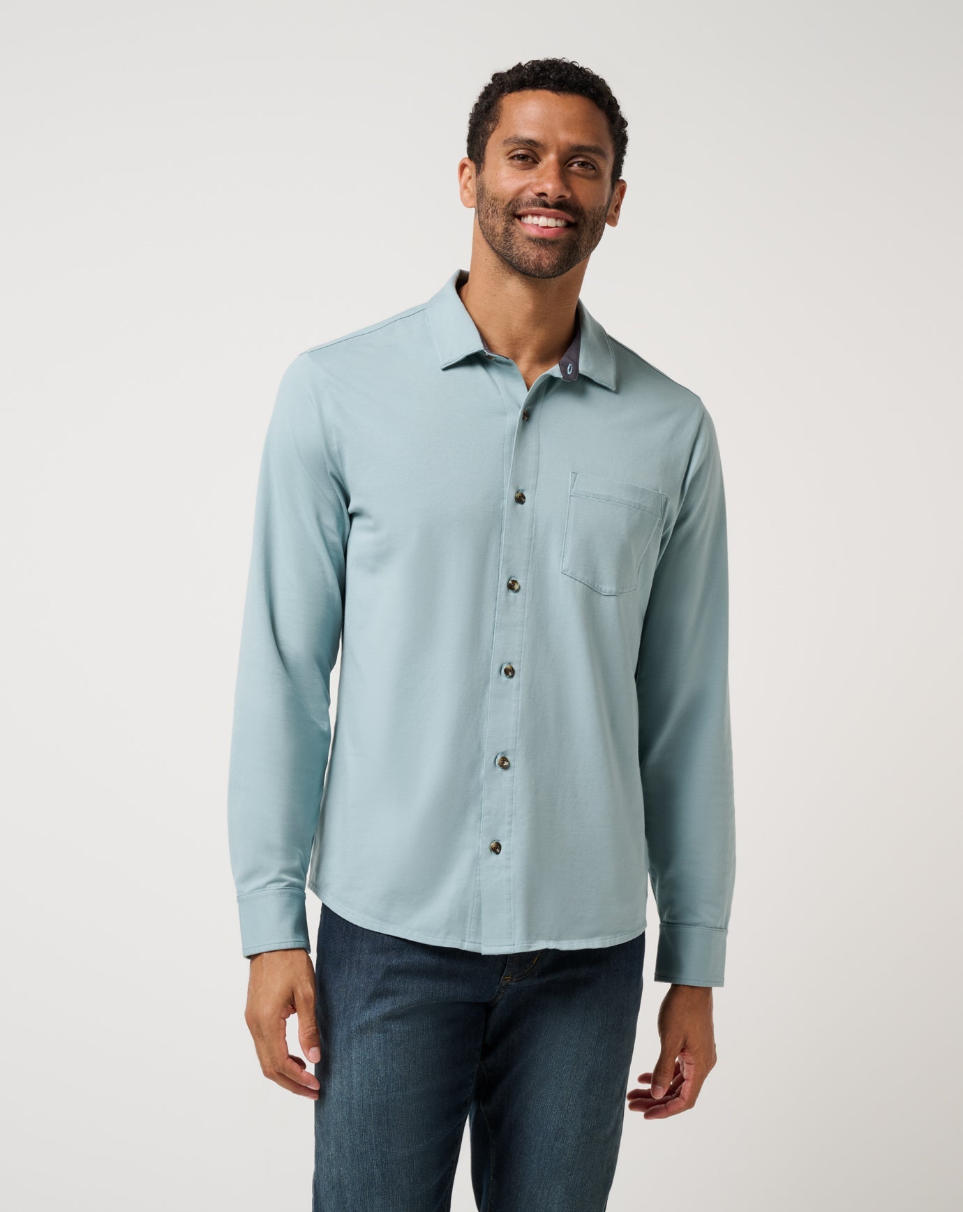 Men Comfortknit TM Social Club Button-Up