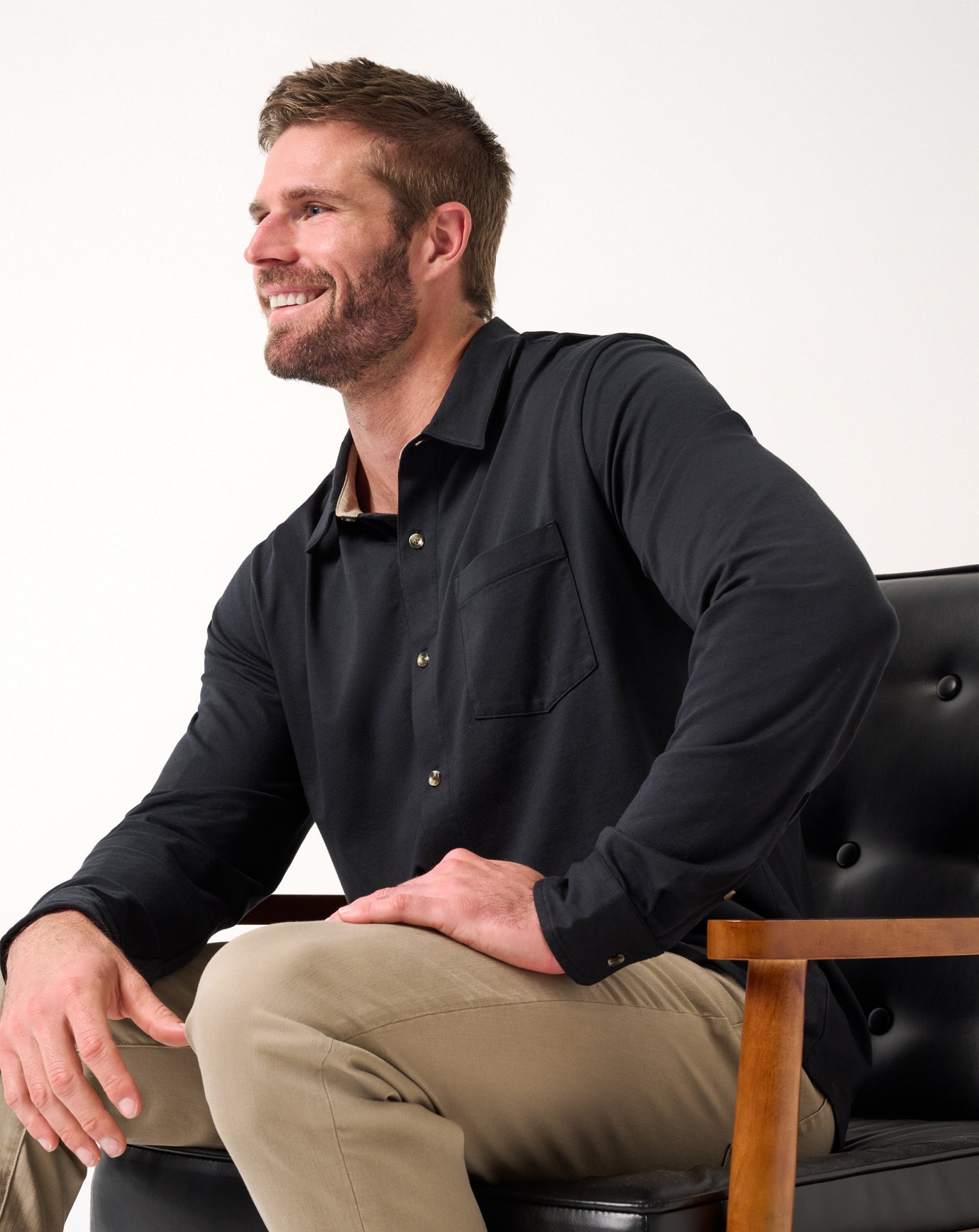 Men Comfortknit TM Social Club Button-Up