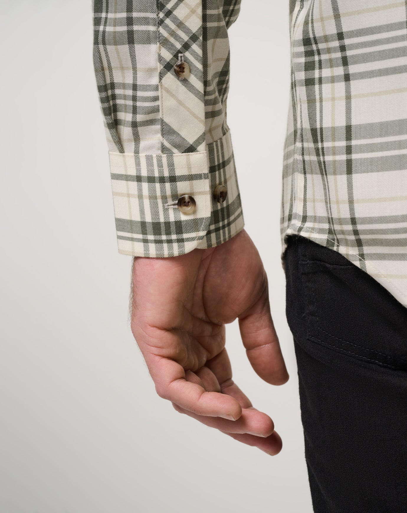 Men Cloud Flannel Plaid Button-Up