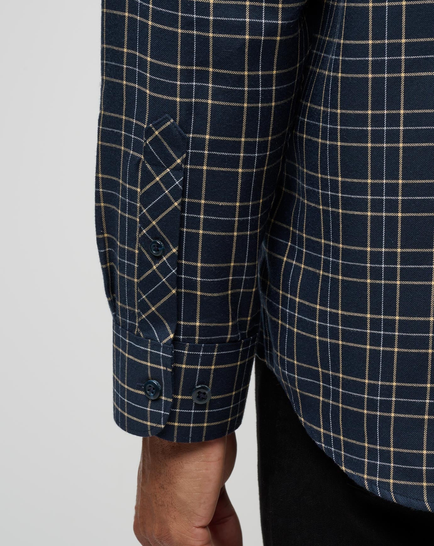 Men Cloud Flannel Plaid Button-Up