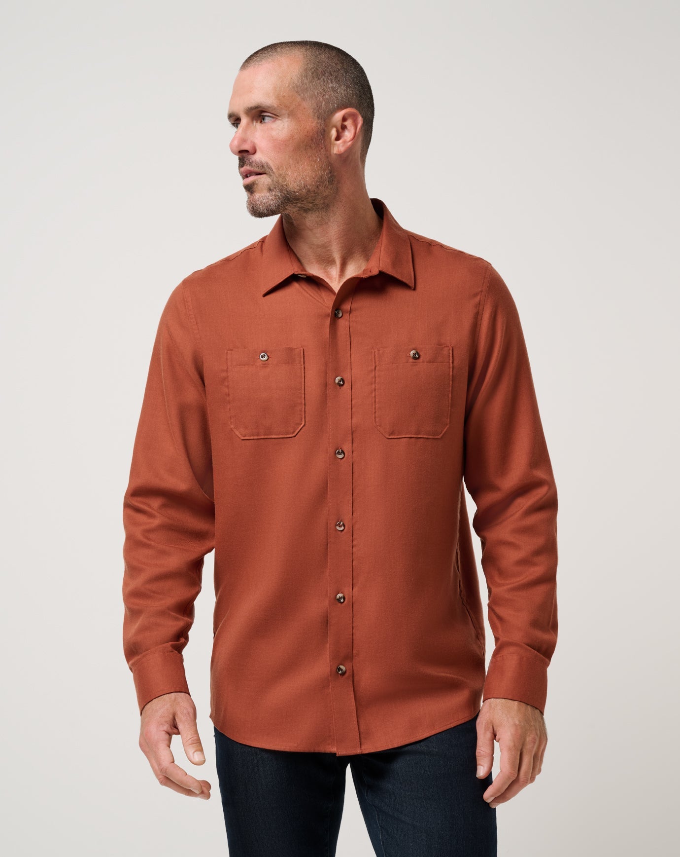 Men Cloud Flannel Button-Up