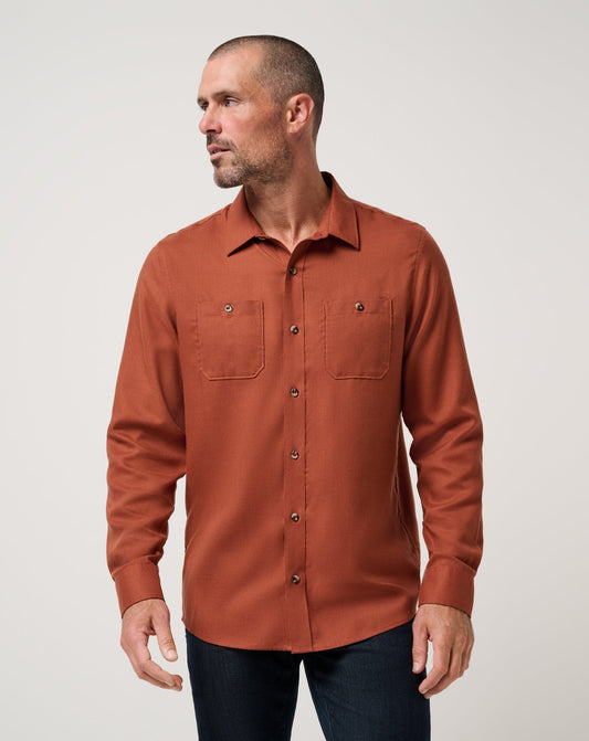 Men Cloud Flannel Button-Up