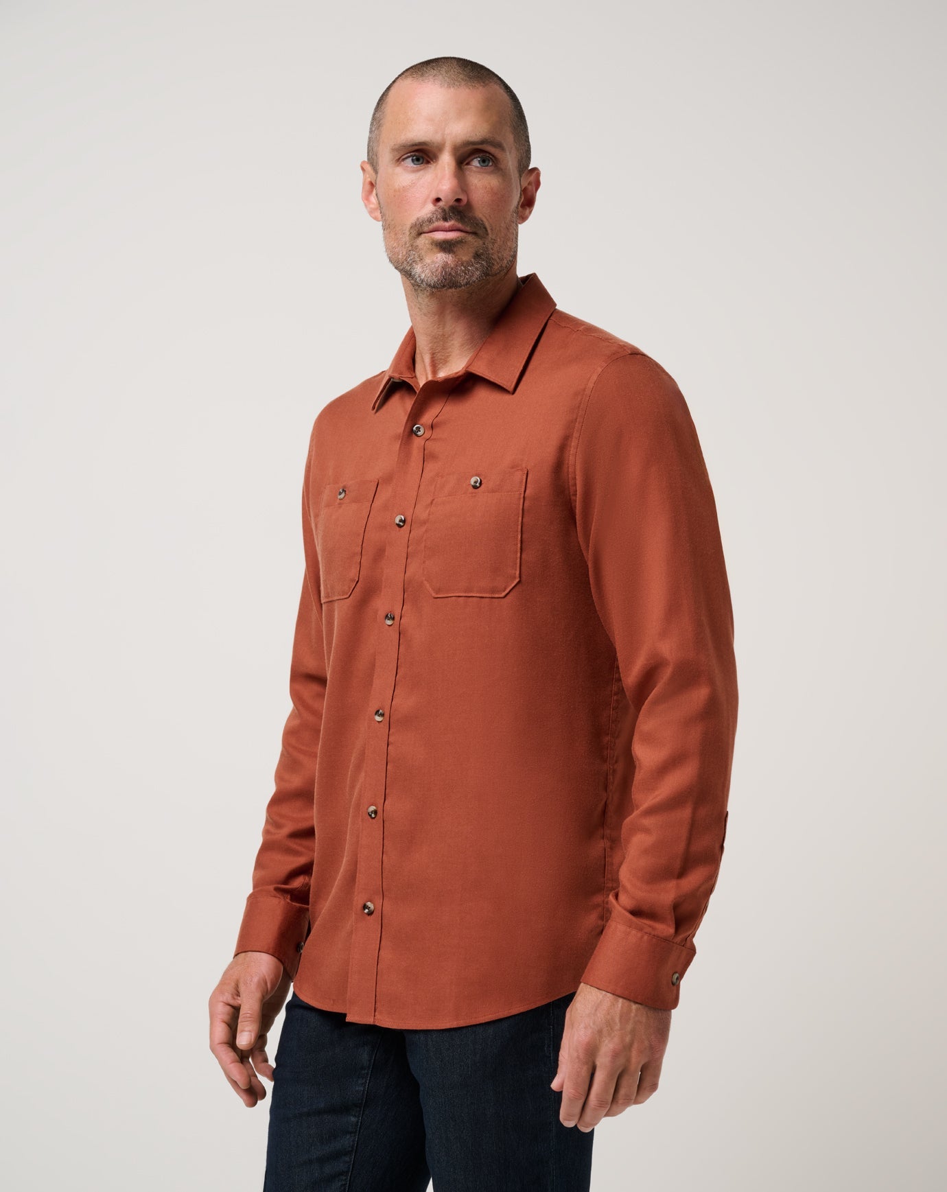 Men Cloud Flannel Button-Up