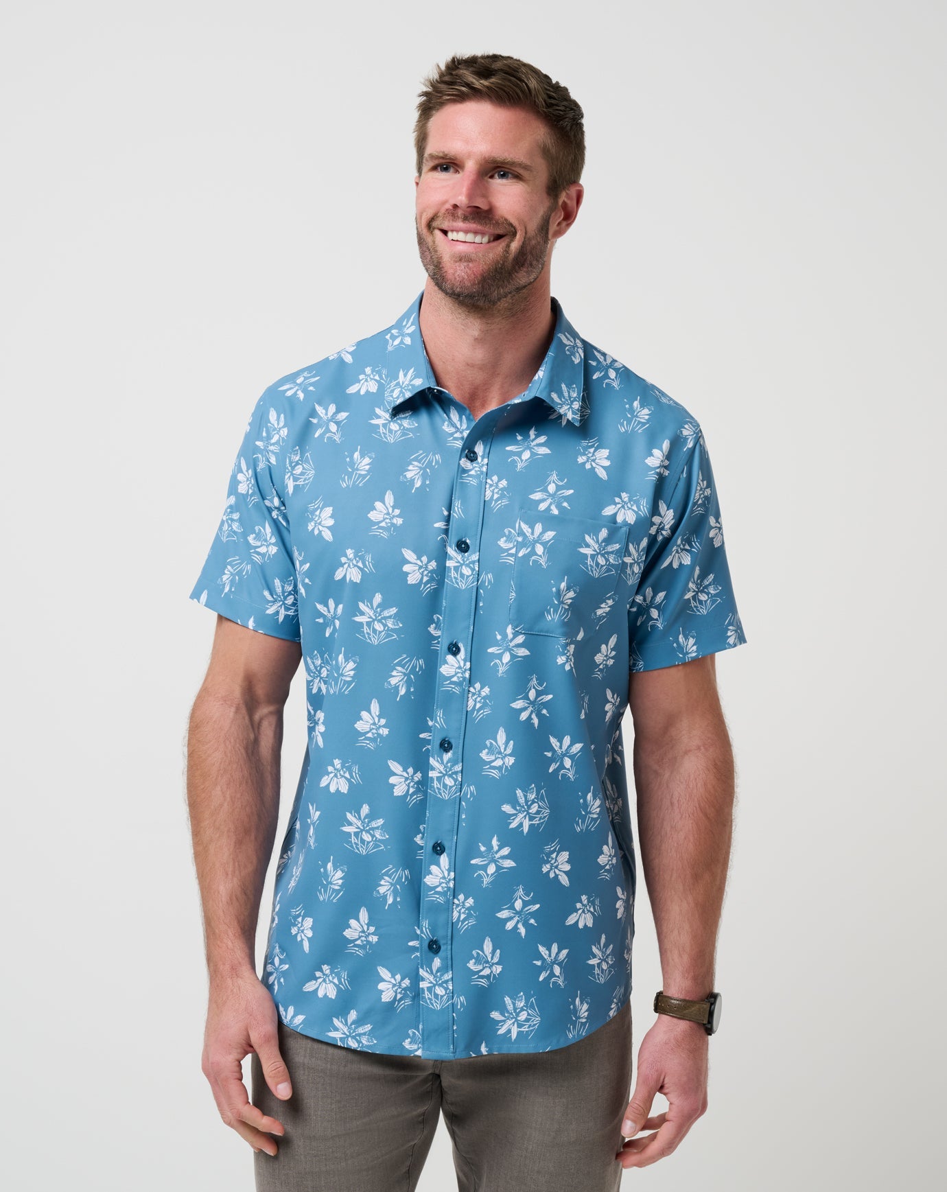Men Techwoven Seamate Button-Up