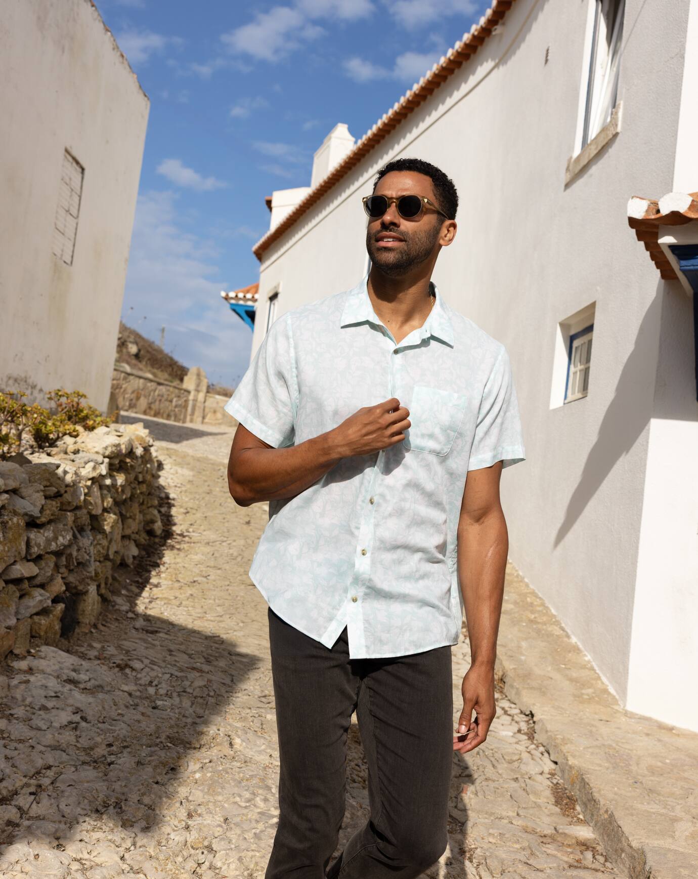 Men Double Room Button-Up