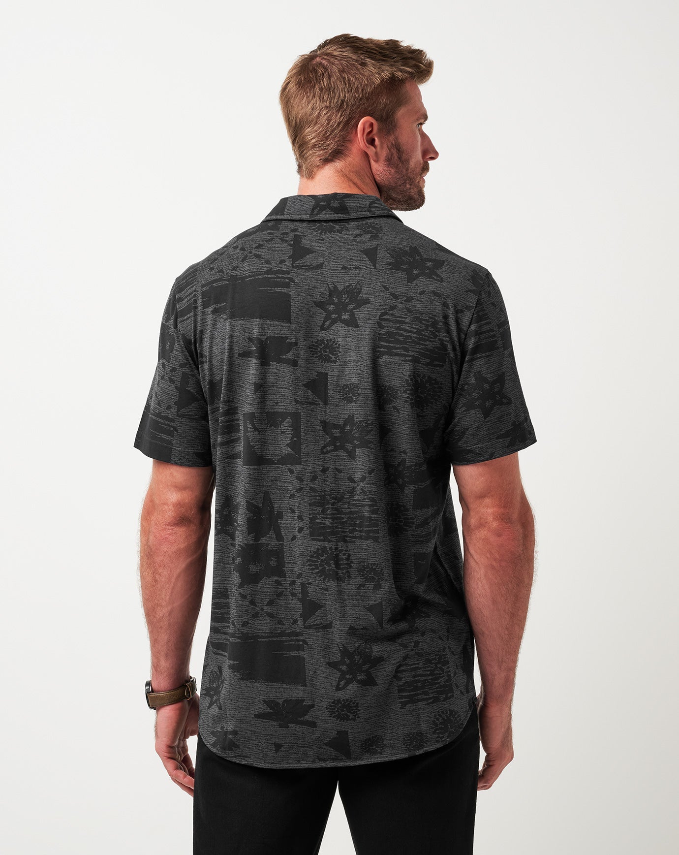 Men Knit Gravitation Button-Up