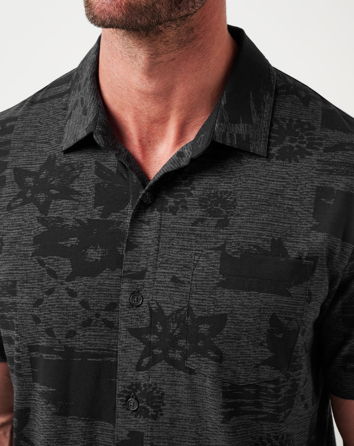 Men Knit Gravitation Button-Up