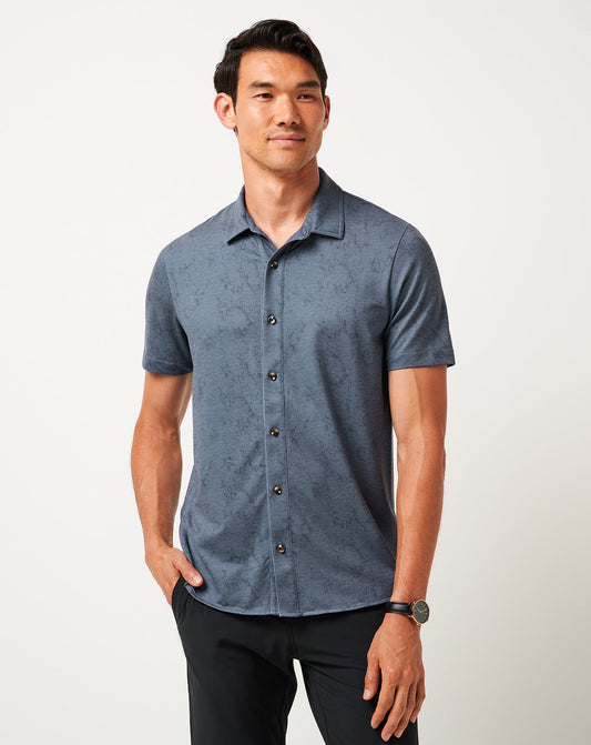 Men Knit Featherweight Tides Button-Up