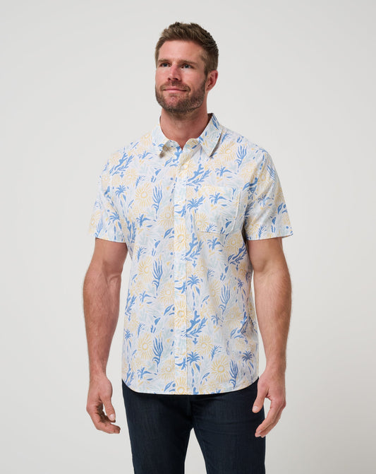 Men Souvenir City Button-Up