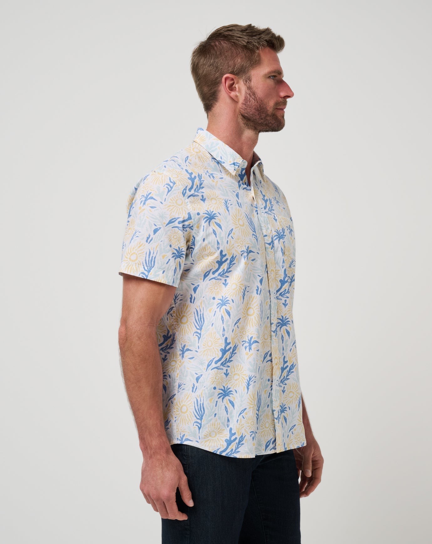 Men Souvenir City Button-Up
