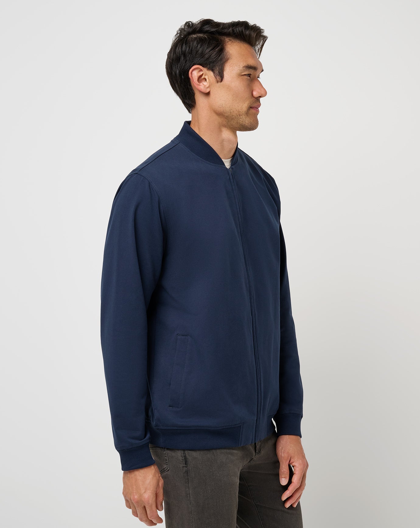 Men Stretchknit Bomber Jacket