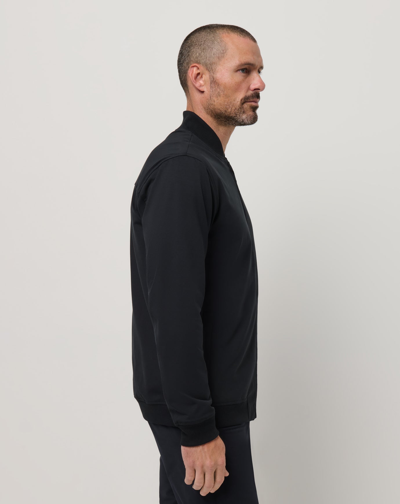 Men Stretchknit Bomber Jacket