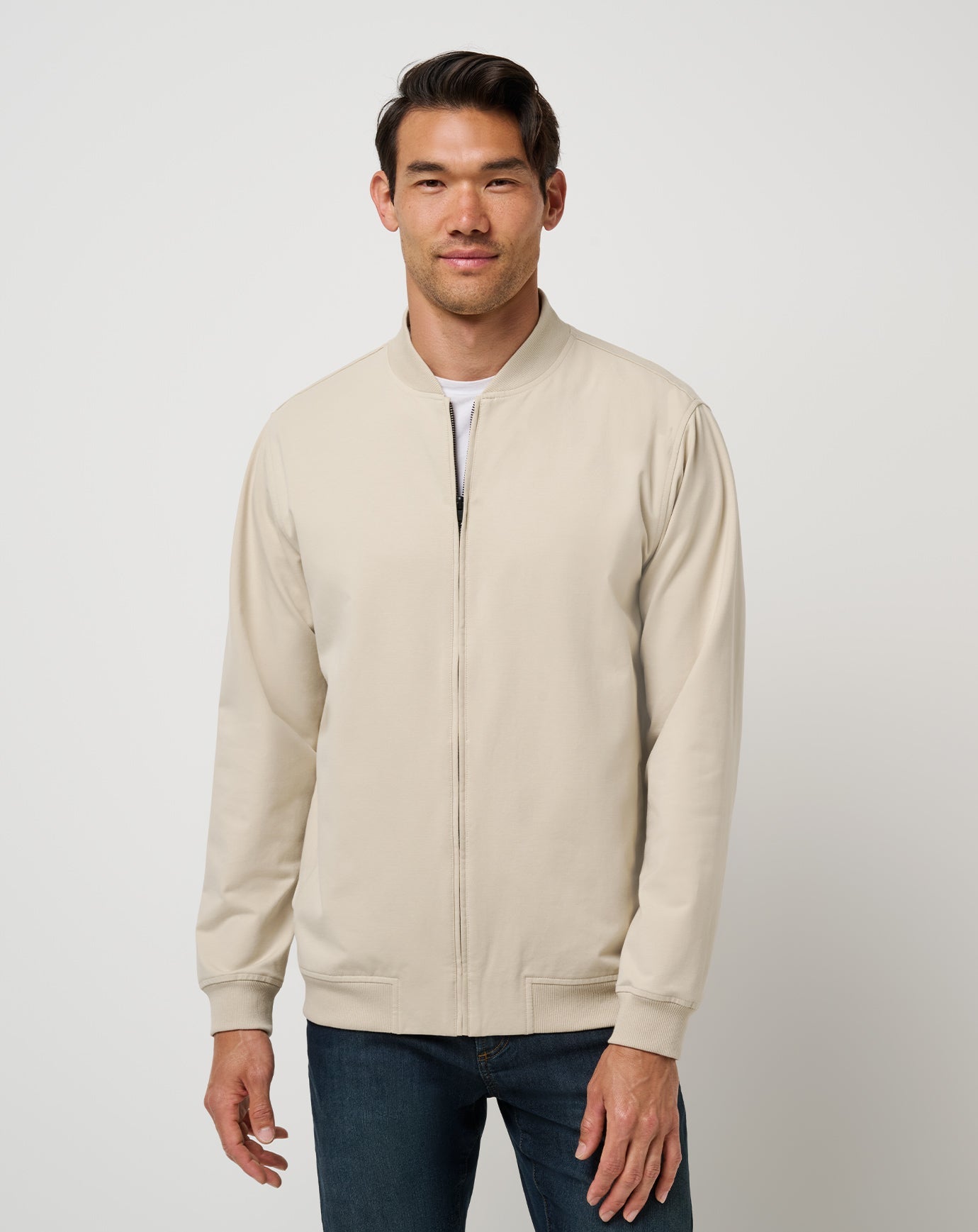 Men Stretchknit Bomber Jacket