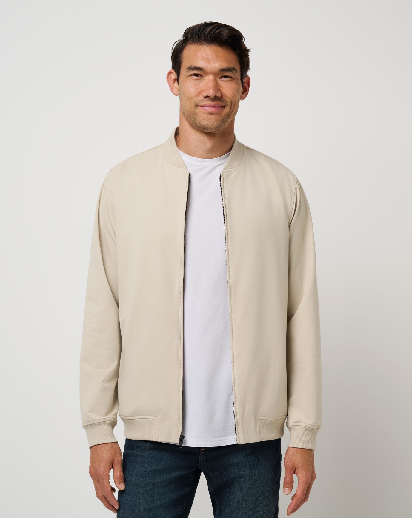 Men Stretchknit Bomber Jacket