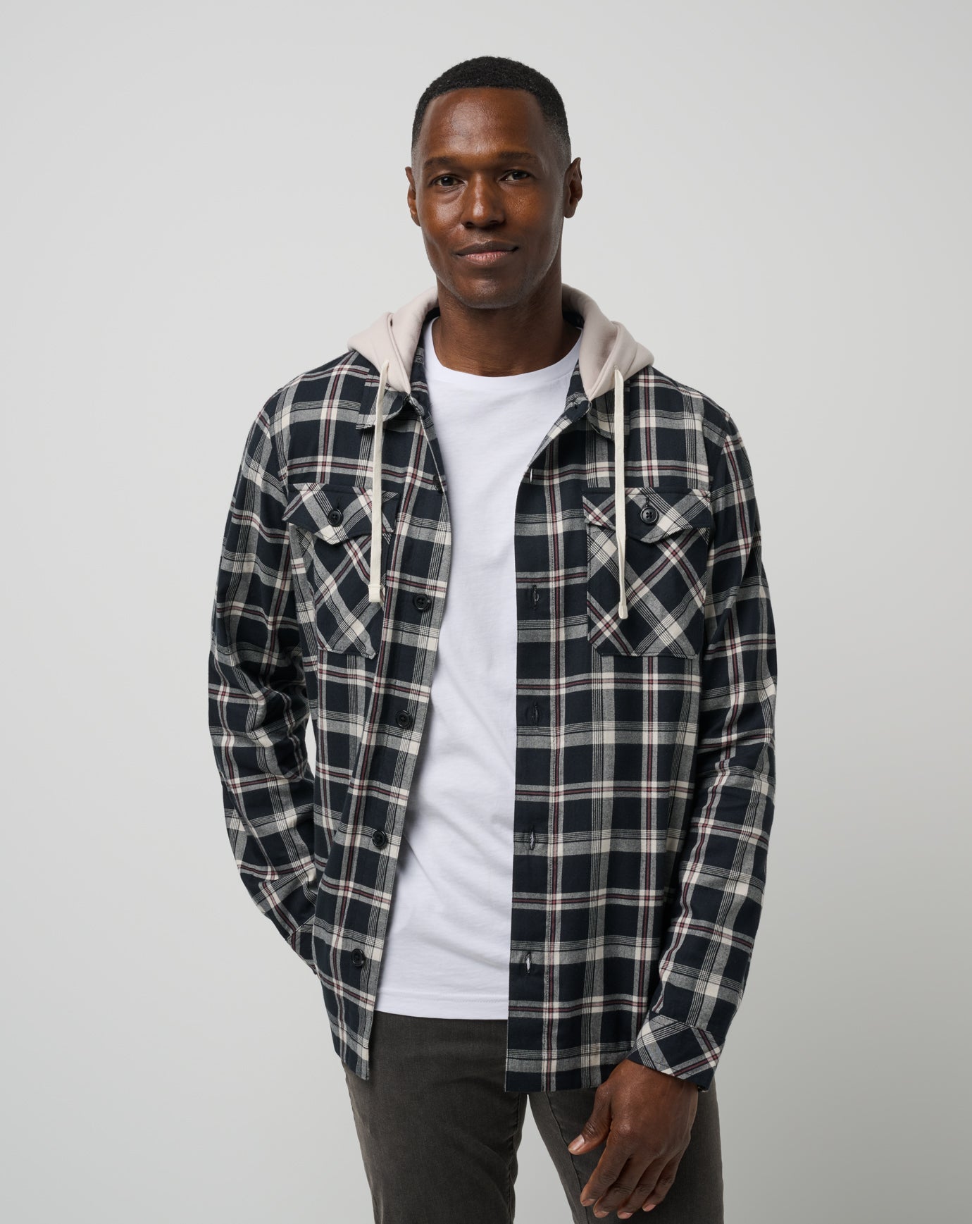 Men Baubles Button-Up Hoodie