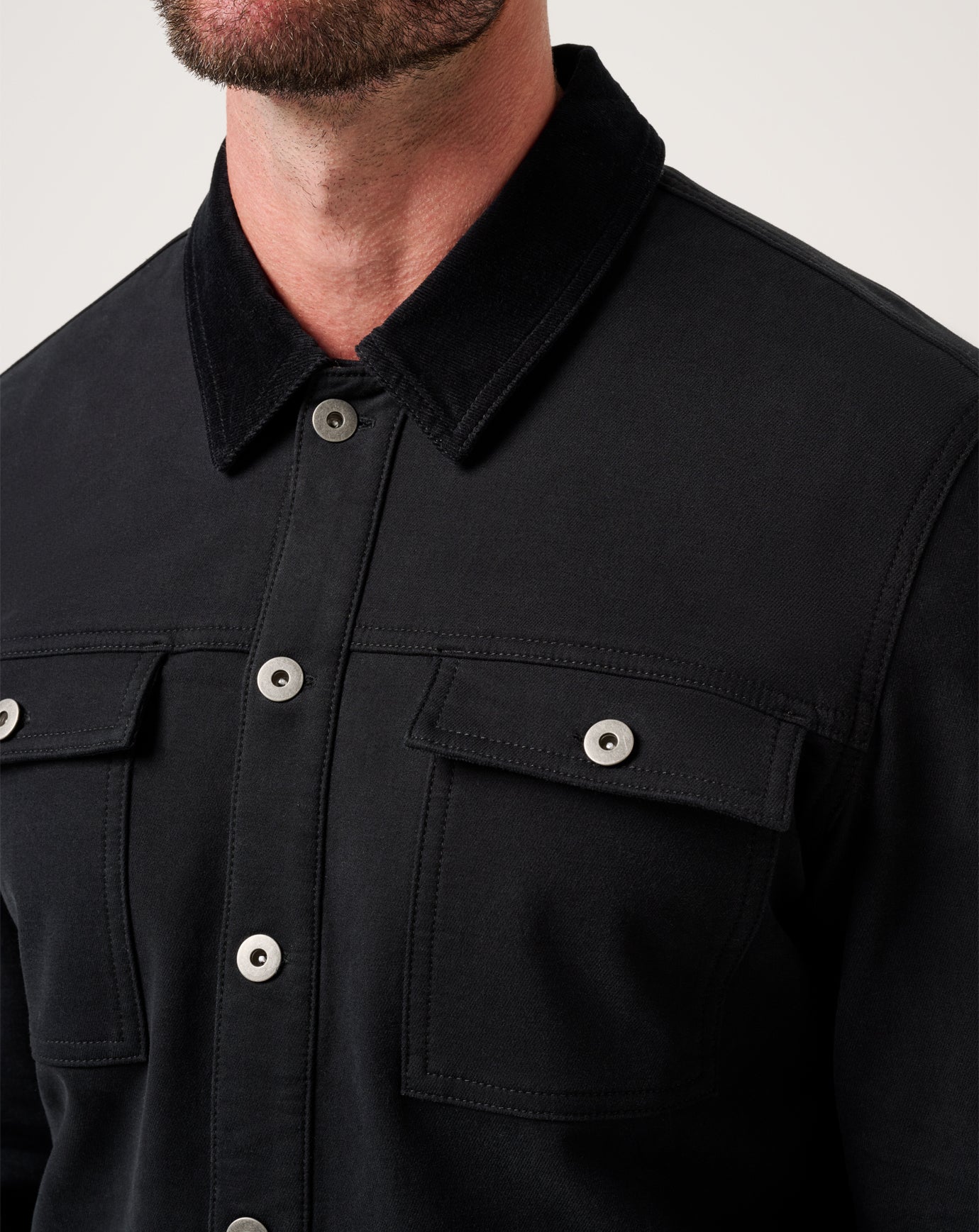 Men Cloud Denim Cord Jacket