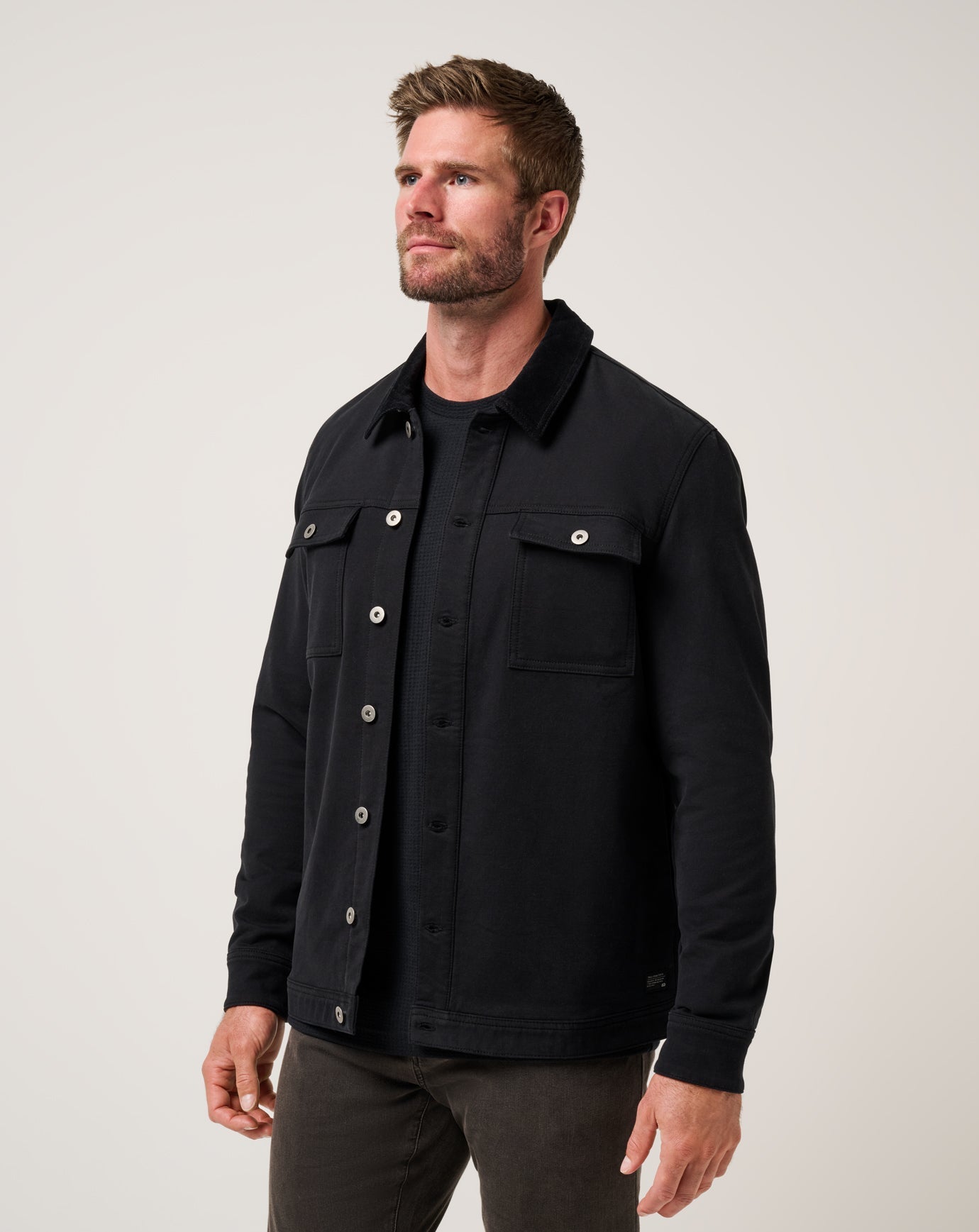 Men Cloud Denim Cord Jacket